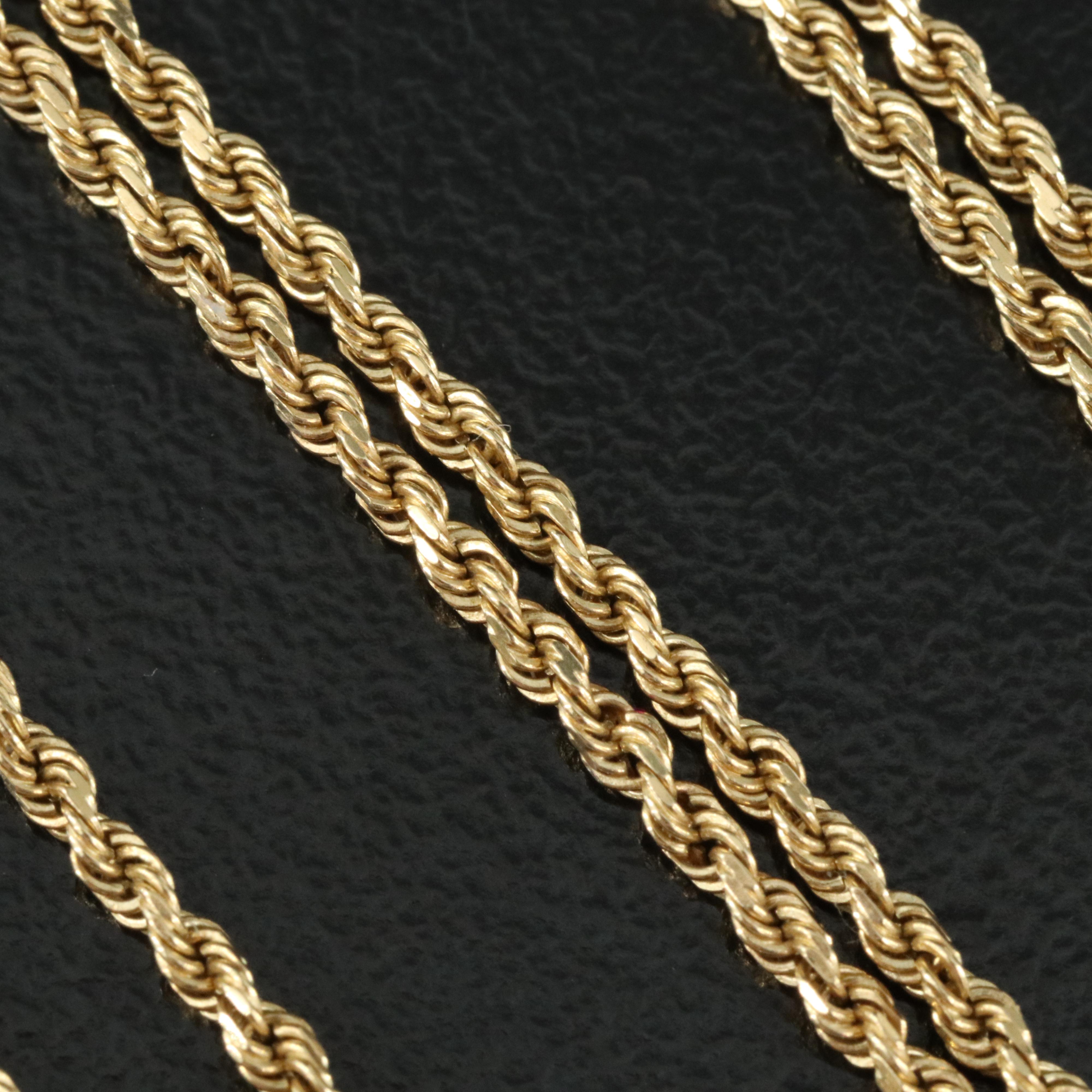 14K Braided Rope Chain Necklace