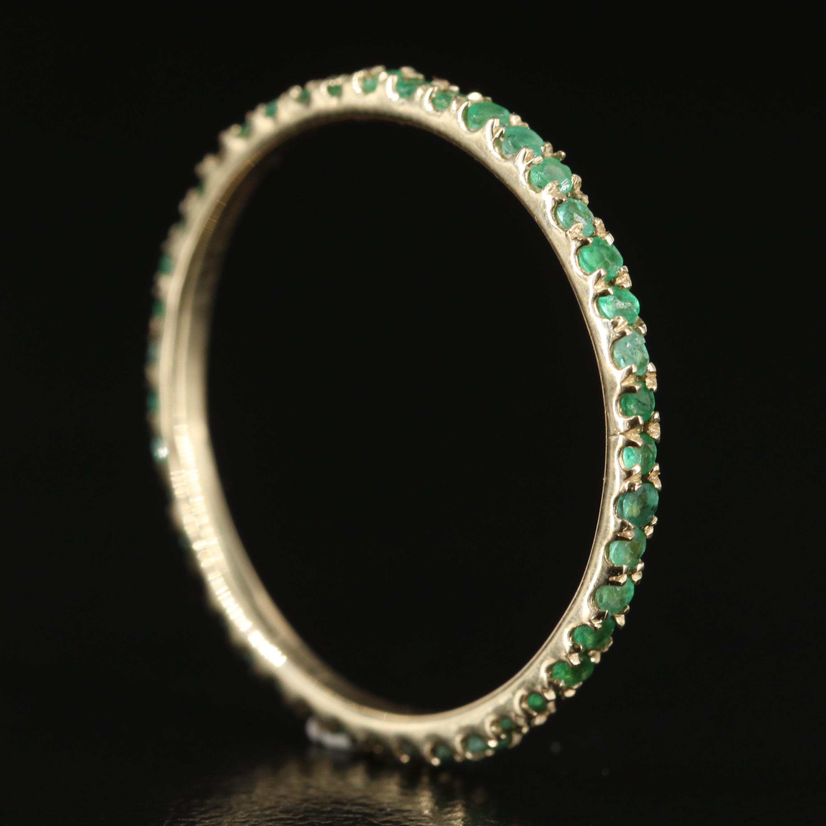 10K Emerald Eternity Band