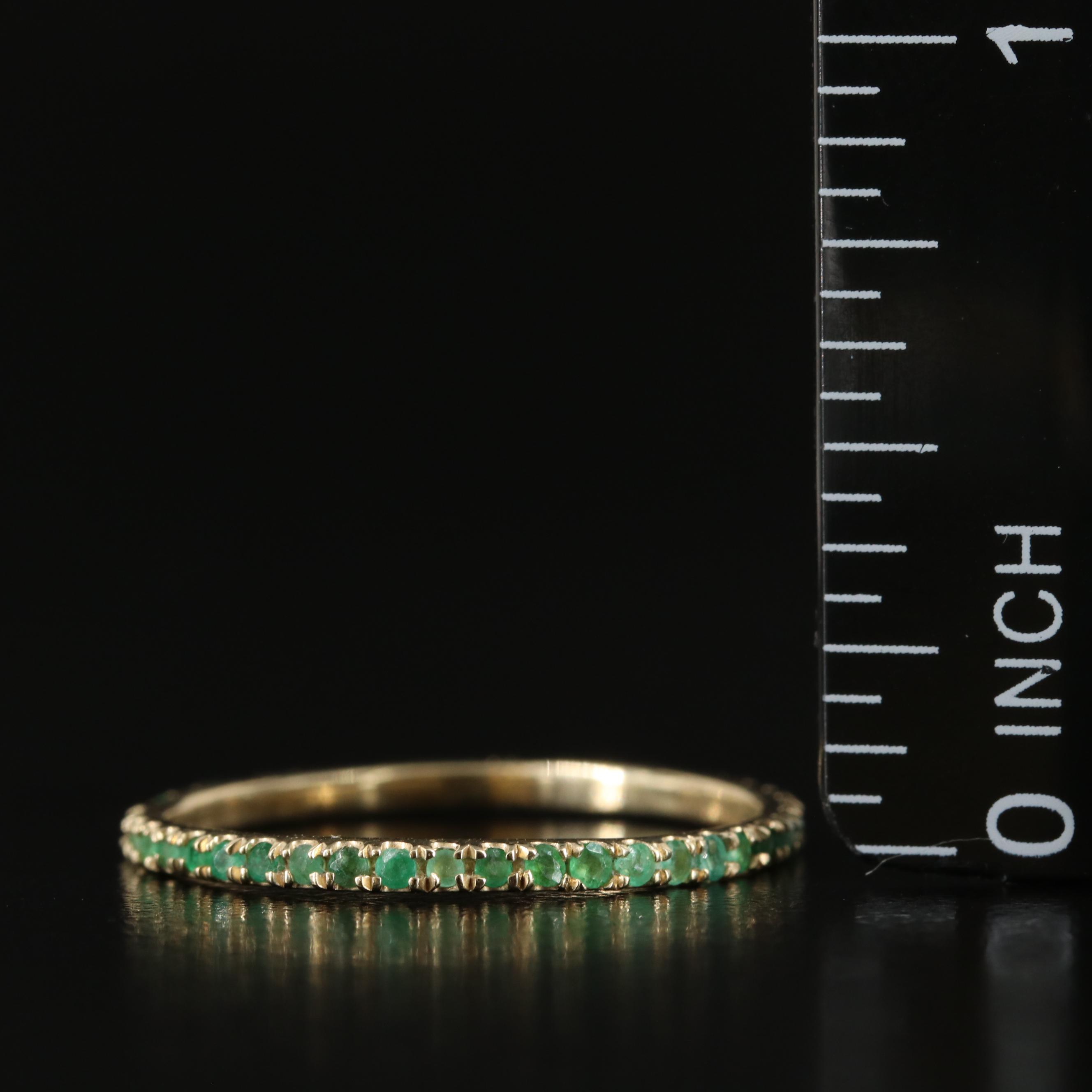 10K Emerald Eternity Band