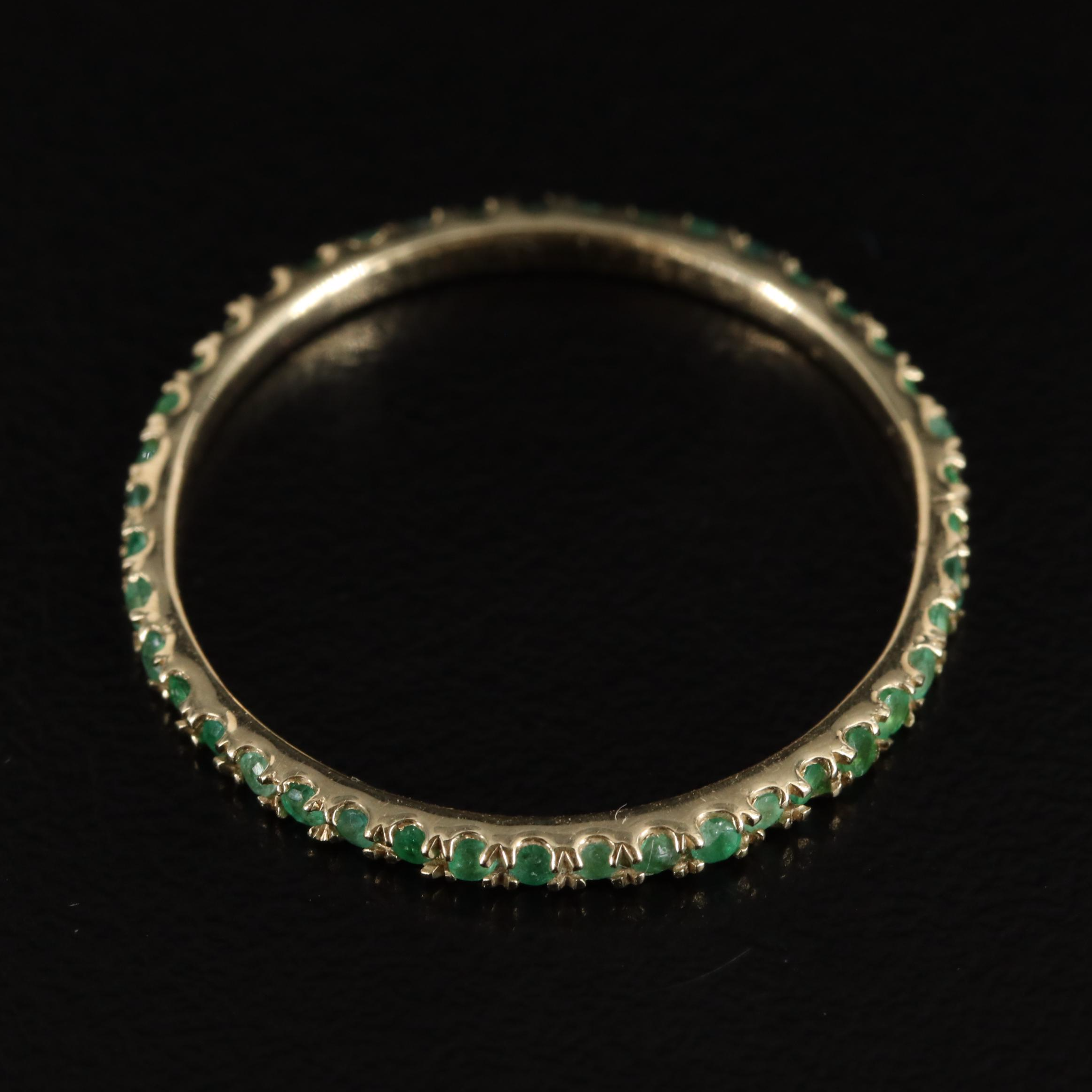 10K Emerald Eternity Band