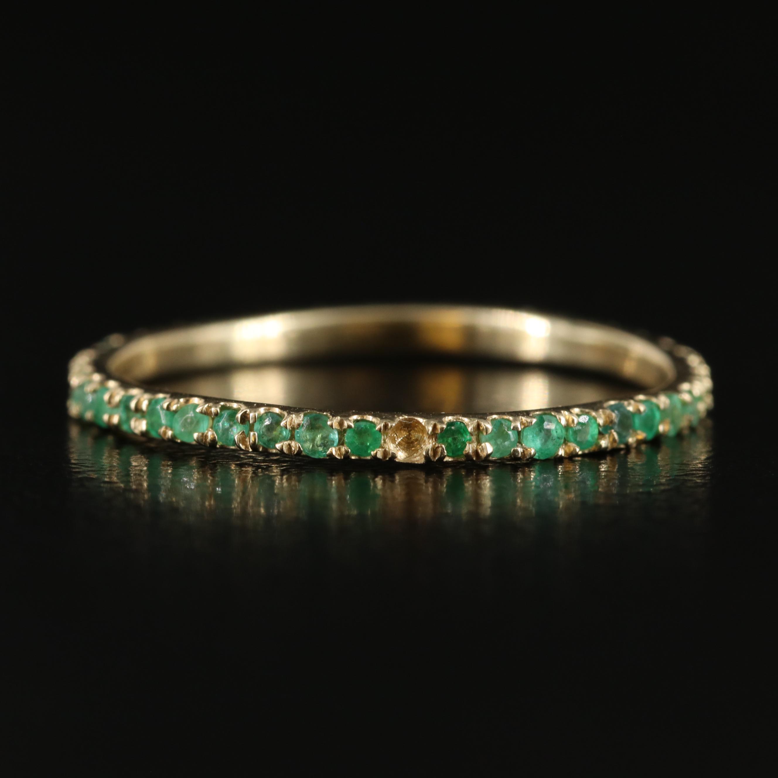10K Emerald Eternity Band