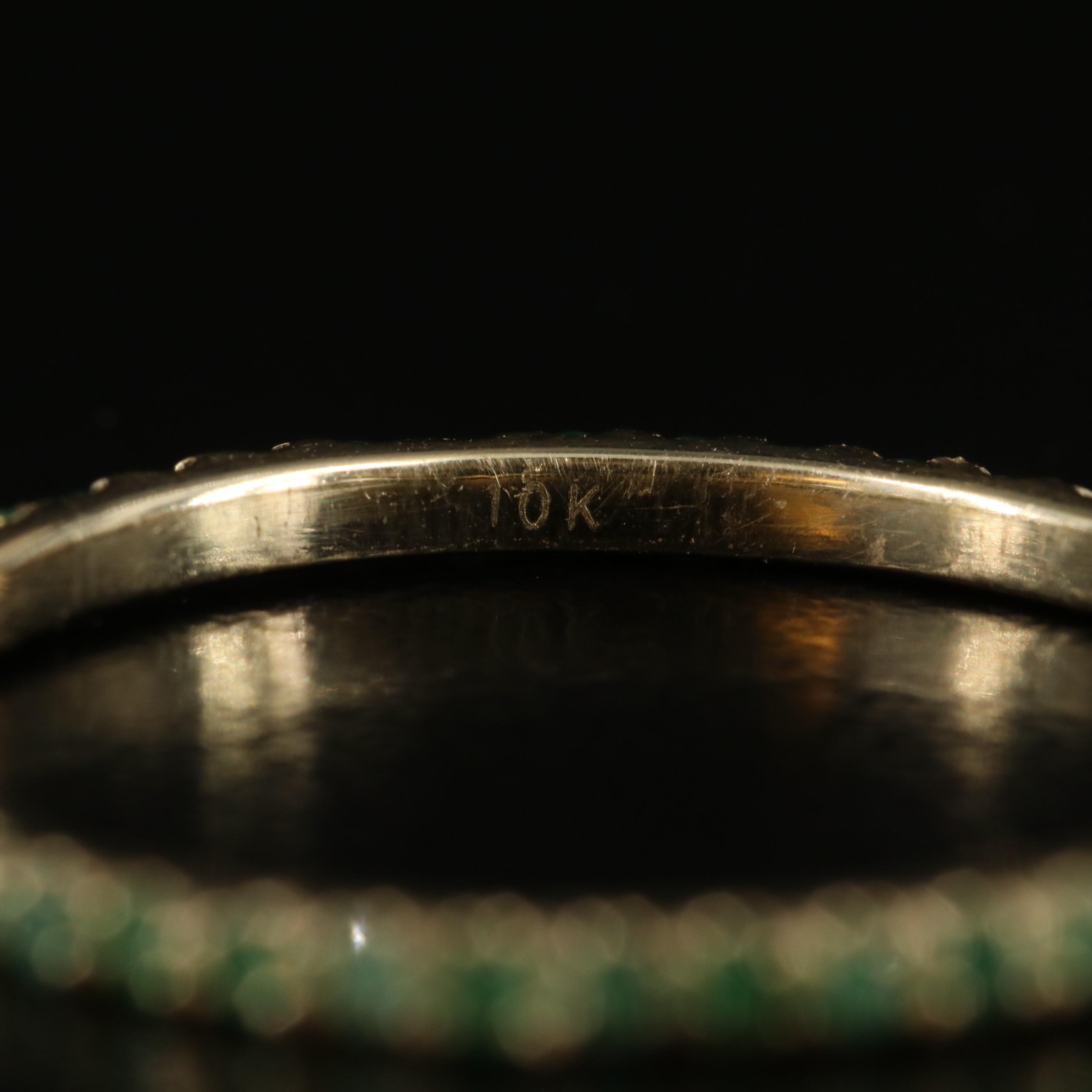 10K Emerald Eternity Band