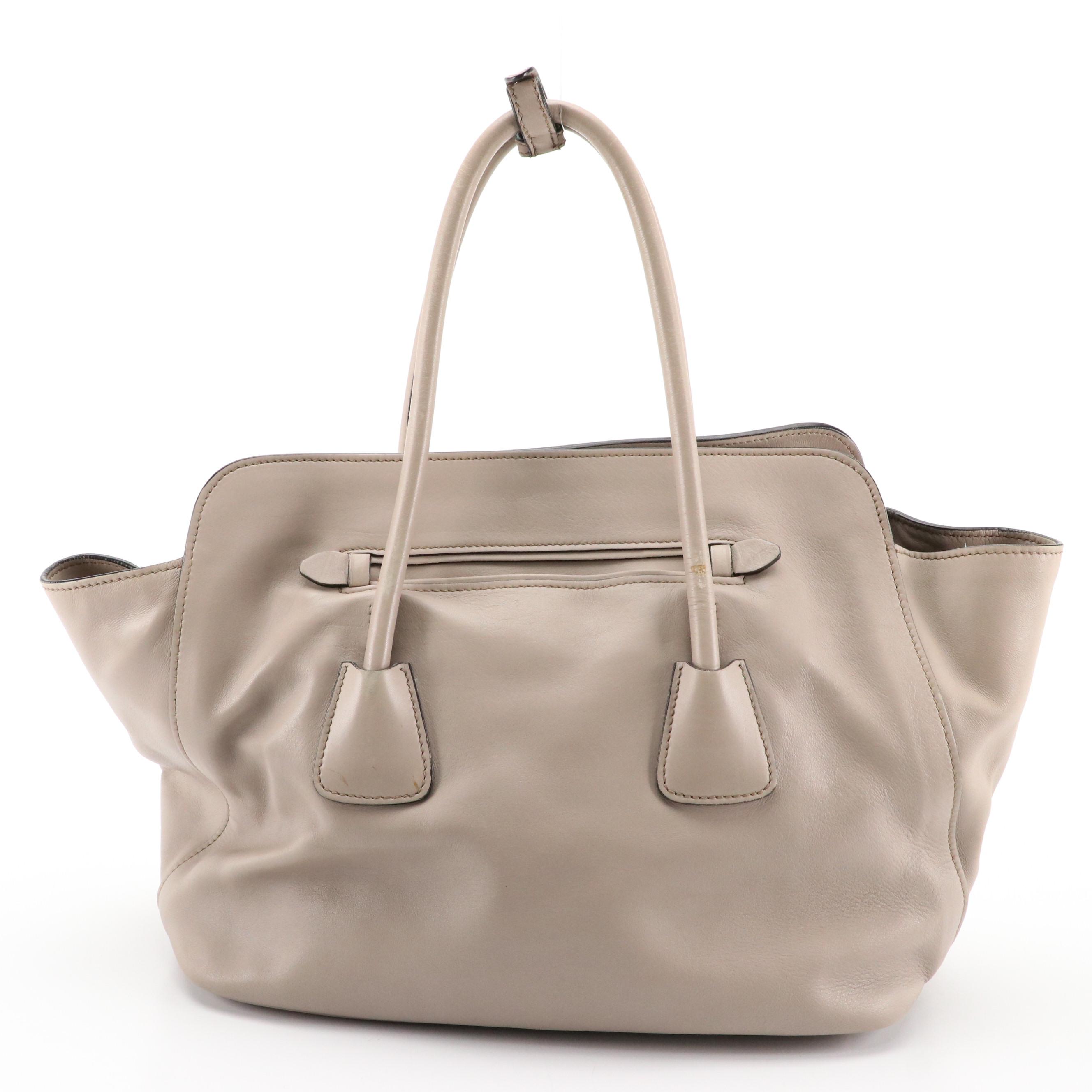 Prada Soft Calf Leather Tote Bag