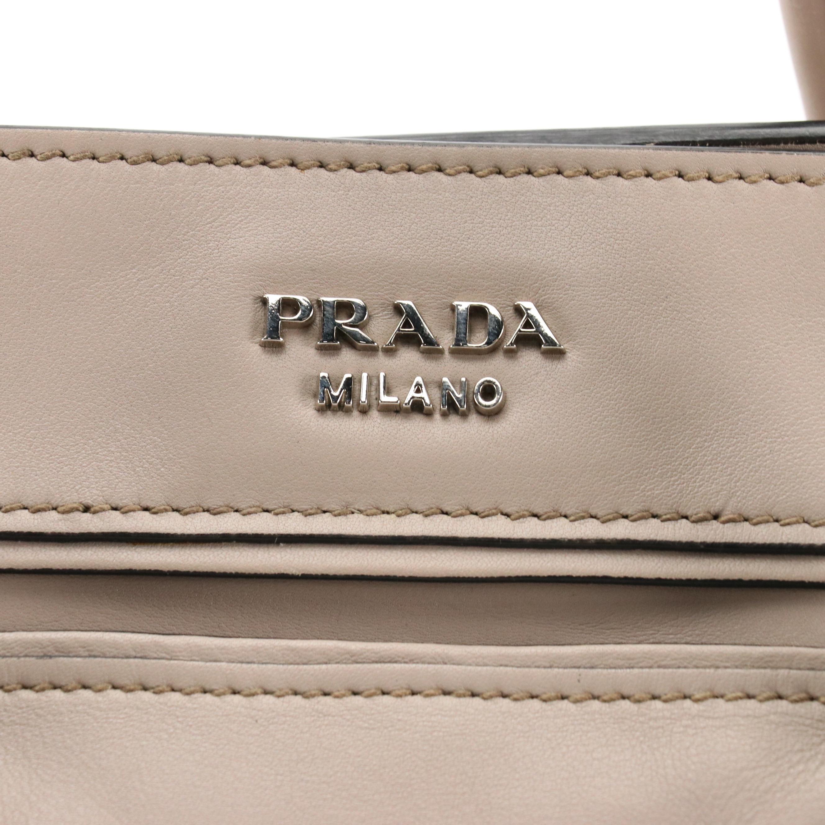 Prada Soft Calf Leather Tote Bag