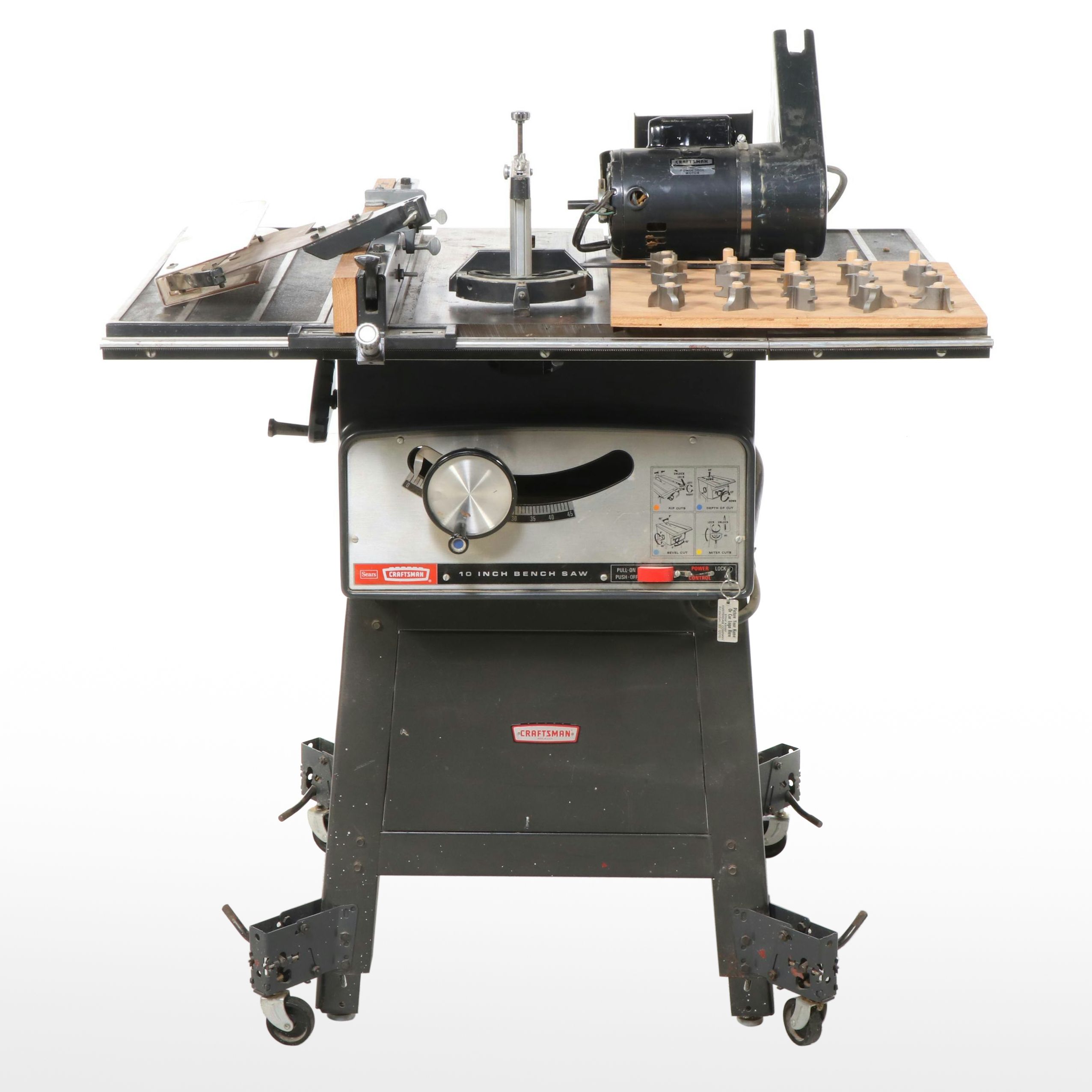 Sears Craftsman 10" Bench Saw With Bits