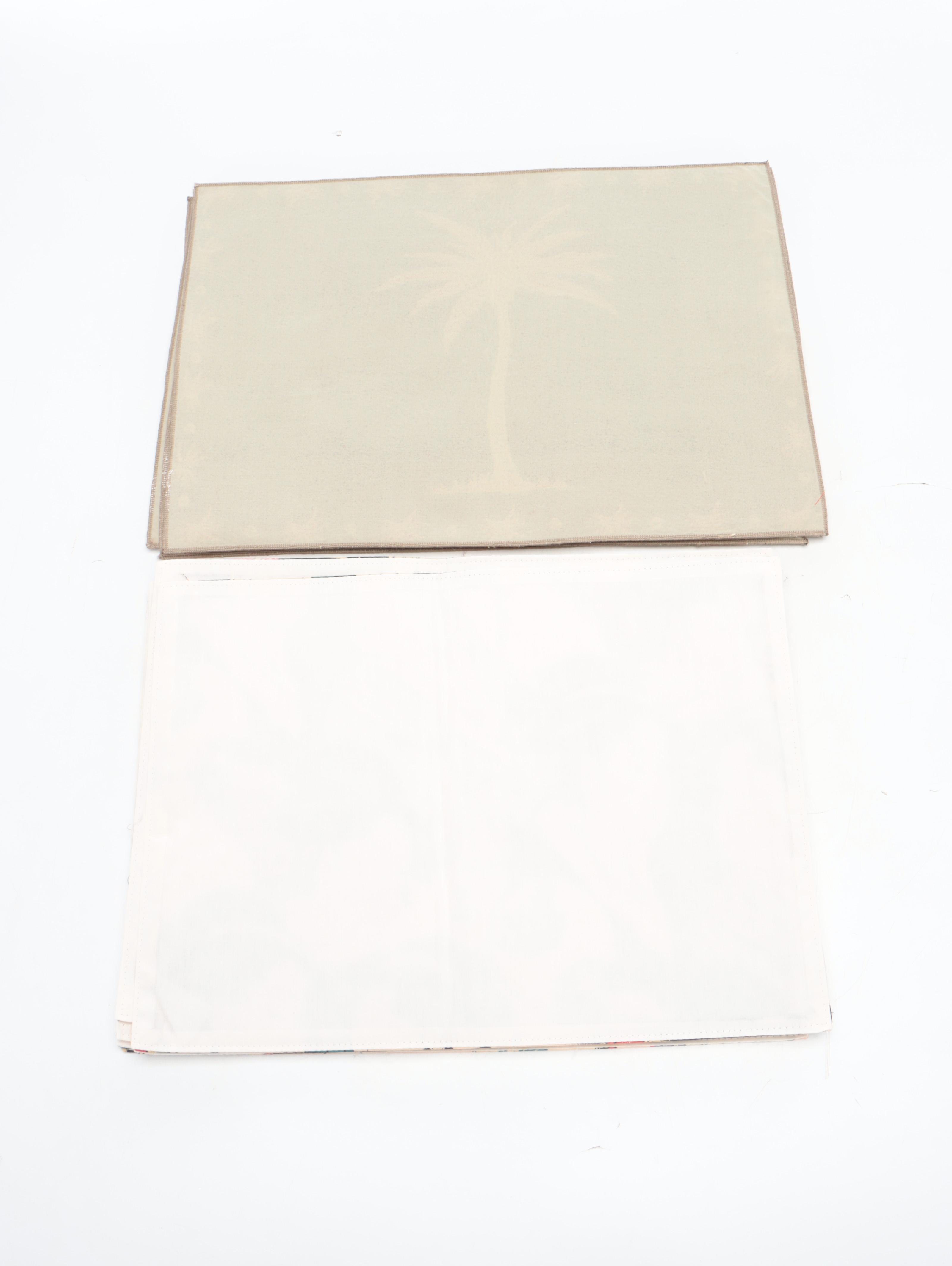 Japanese Motif Printed Fabric Placemats and Napkins with More EBTH