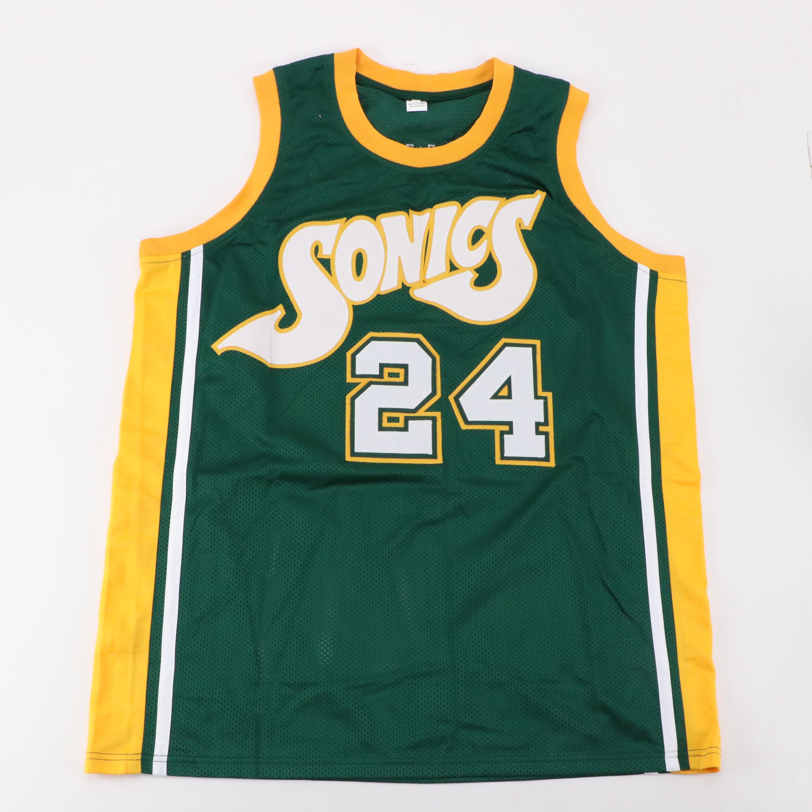 Spencer Haywood Signed Seattle SuperSonics Basketball Jersey
