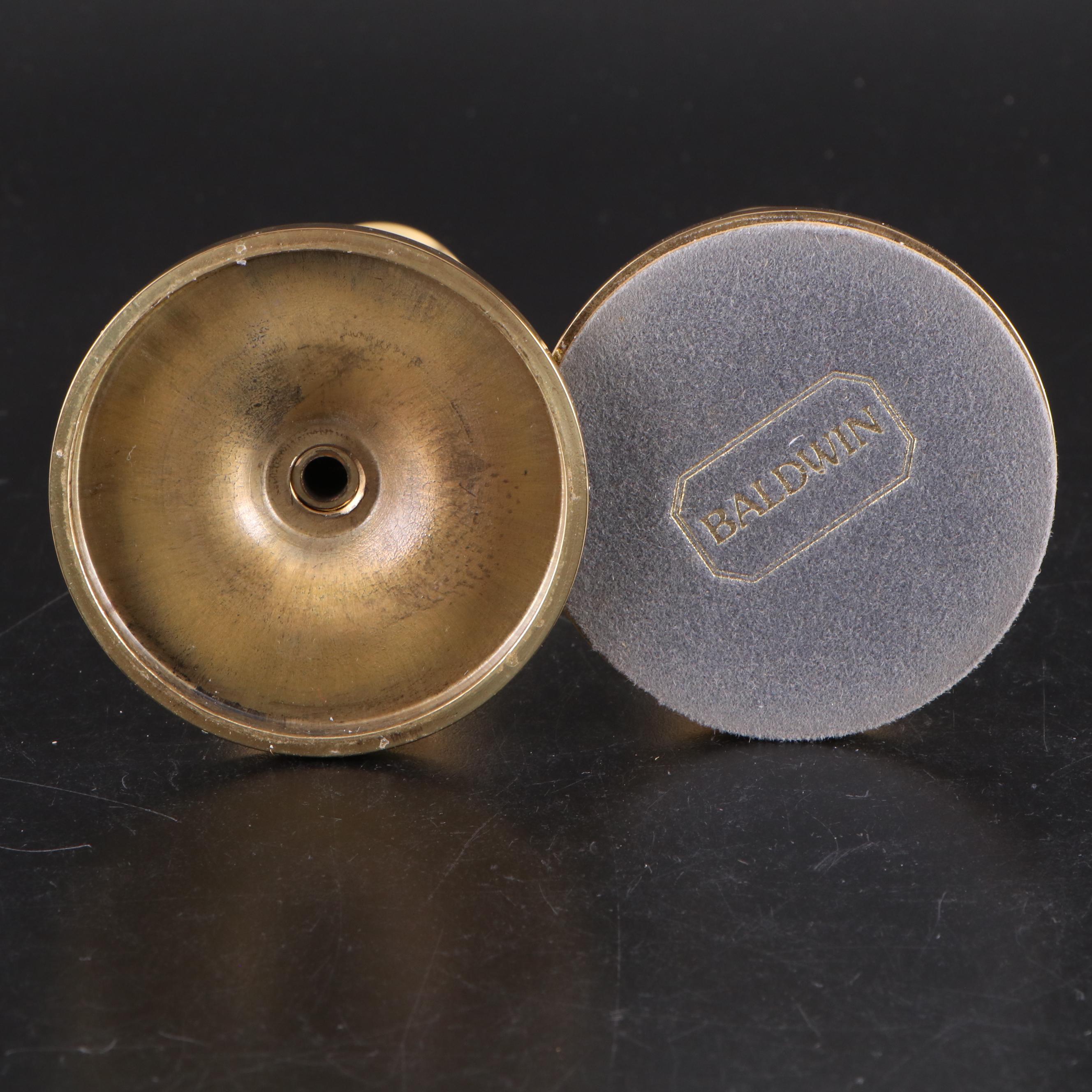 Baldwin and Other Lacquered Brass Candlesticks and Baldwin Candelabra