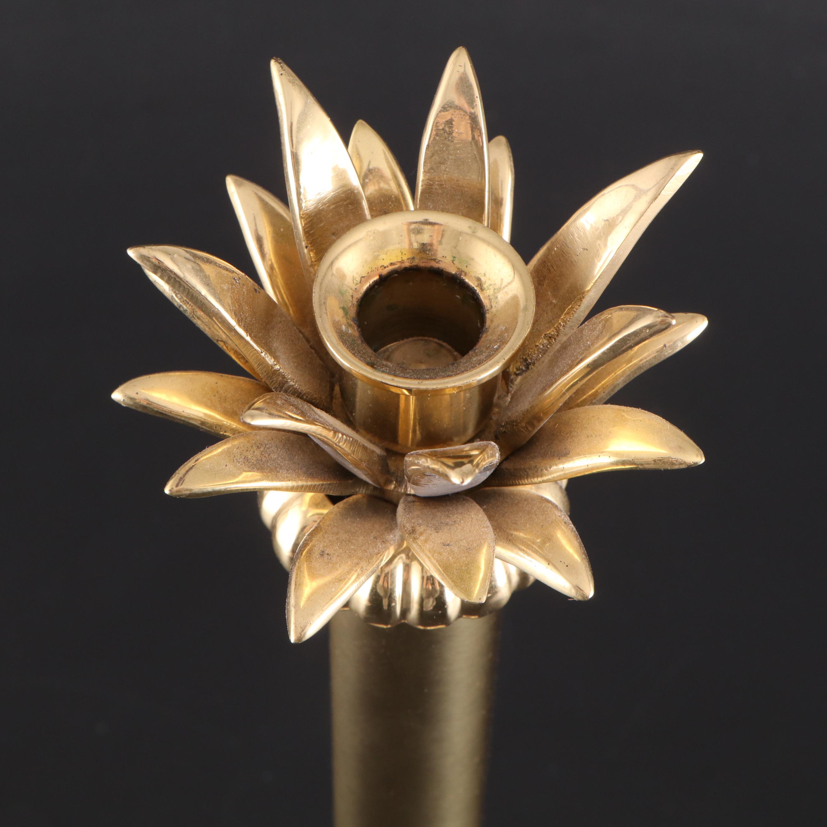 Baldwin and Other Lacquered Brass Candlesticks and Baldwin Candelabra