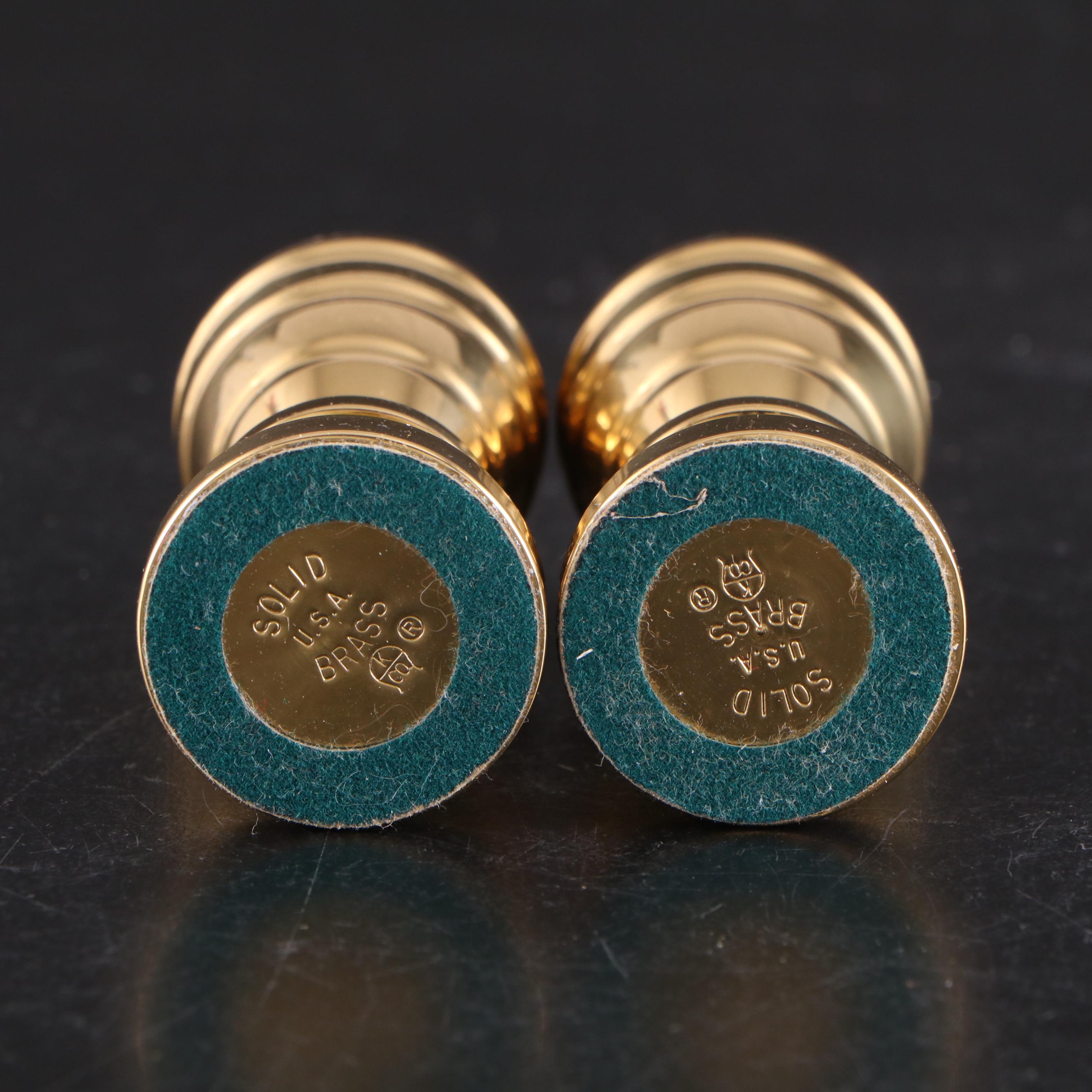 Baldwin and Other Lacquered Brass Candlesticks and Baldwin Candelabra