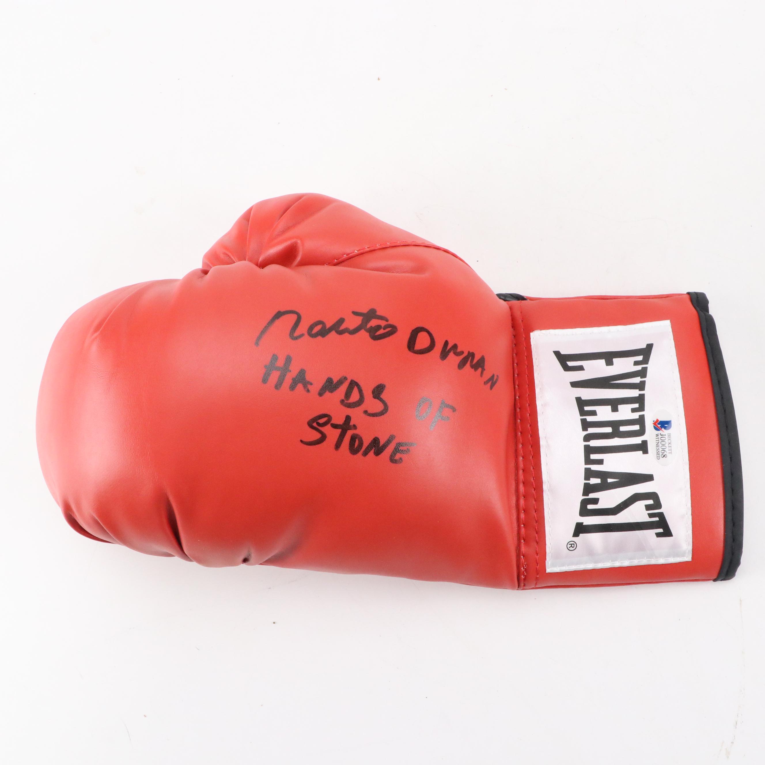 Roberto Duran, Boom Boom Mancini, and Earnie Shavers Signed Boxing Gloves