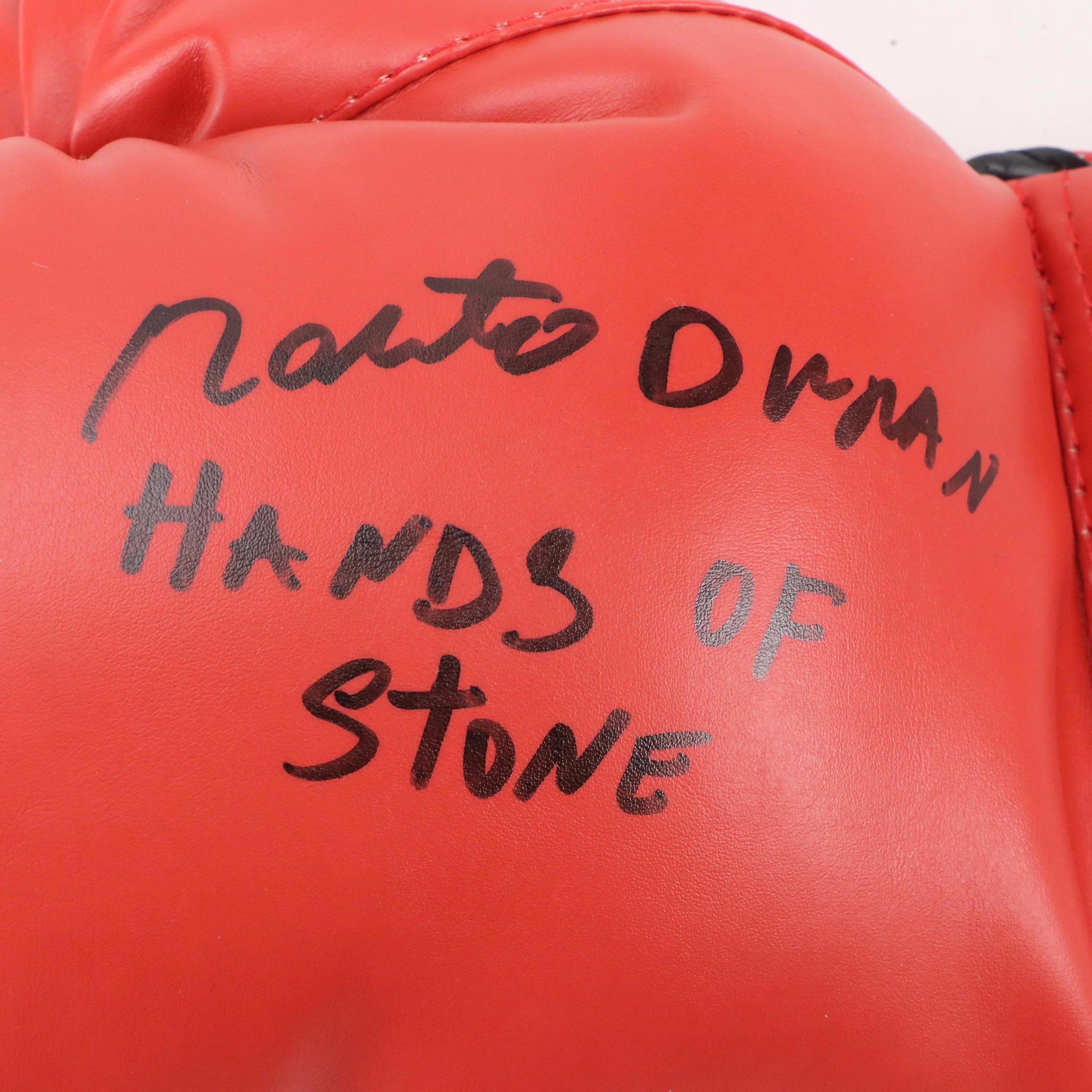 Roberto Duran, Boom Boom Mancini, and Earnie Shavers Signed Boxing Gloves