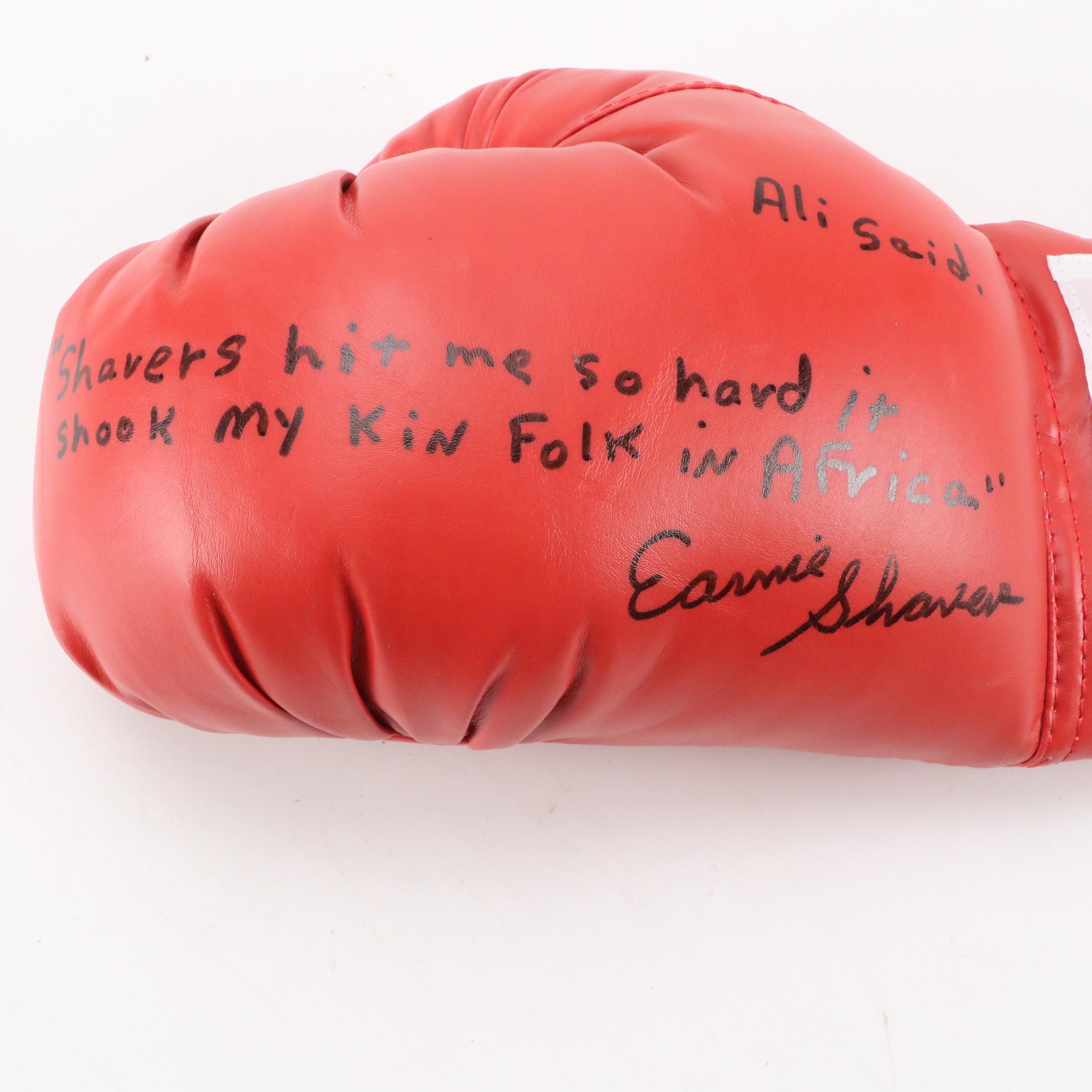 Roberto Duran, Boom Boom Mancini, and Earnie Shavers Signed Boxing Gloves