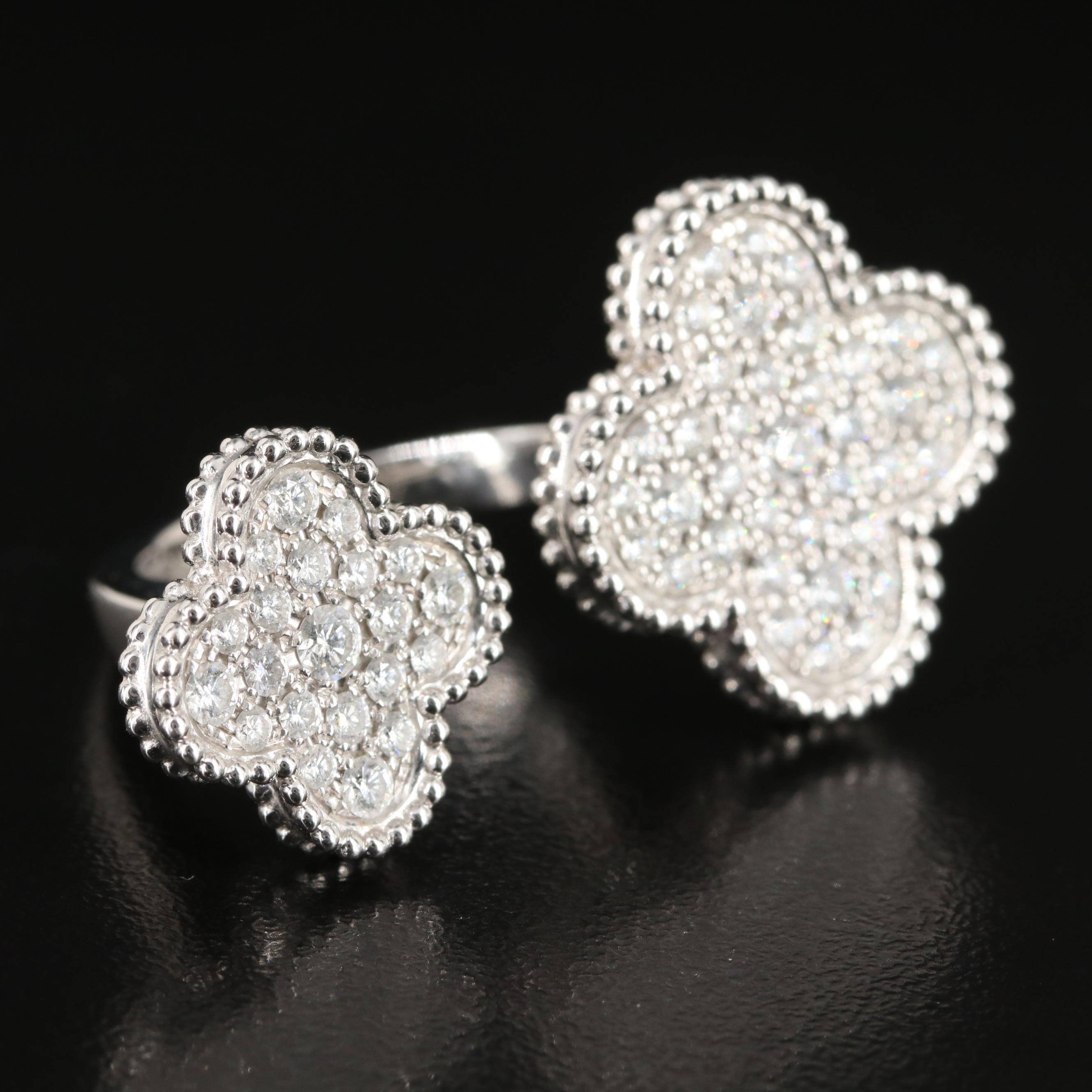 Van Cleef & Arpels "Magic Alhambra" 18K 1.59 CTW Diamond Between the Finger Ring