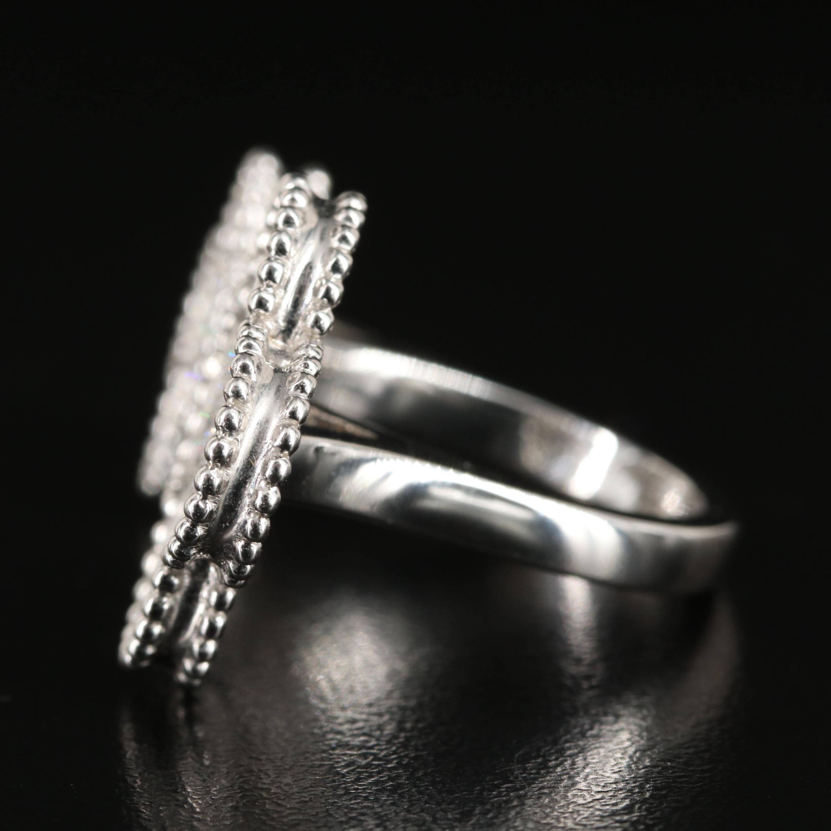 Van Cleef & Arpels "Magic Alhambra" 18K 1.59 CTW Diamond Between the Finger Ring