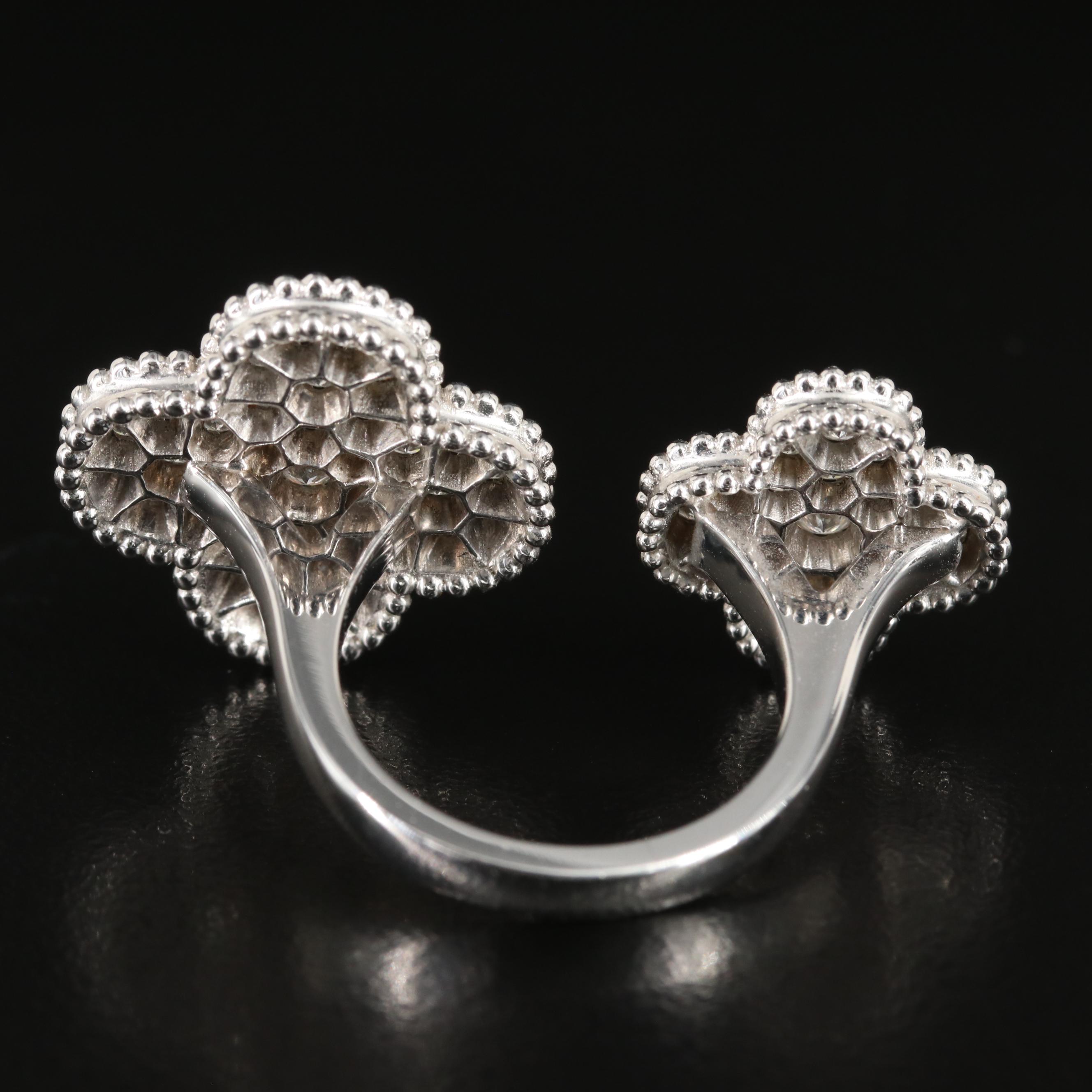 Van Cleef & Arpels "Magic Alhambra" 18K 1.59 CTW Diamond Between the Finger Ring