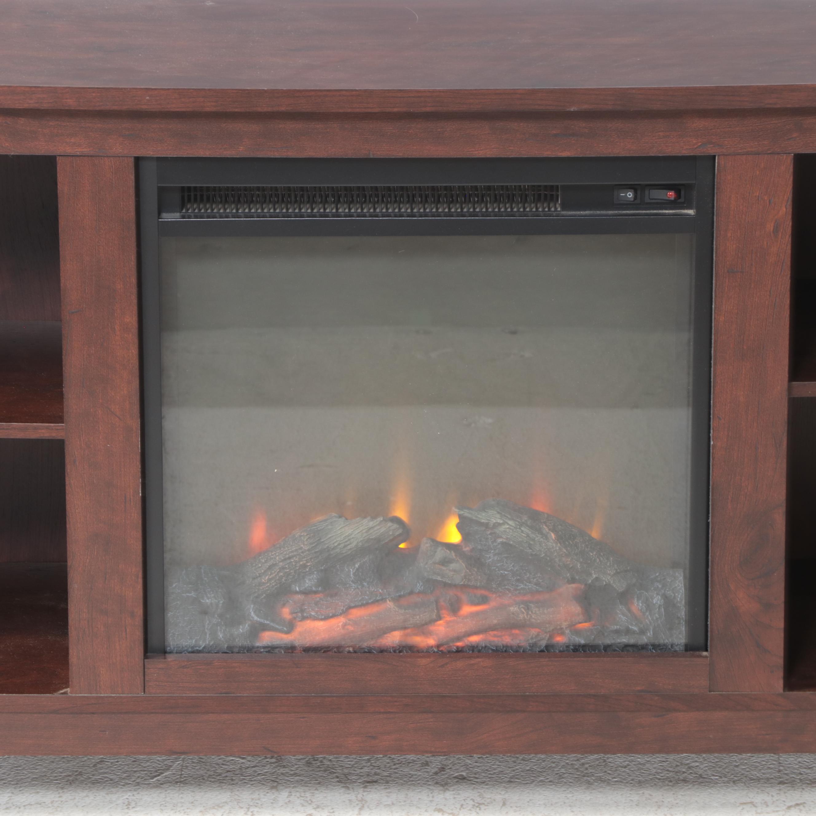 Walker Edison Furniture Co. Flat Panel TV Stand with Electric Fireplace