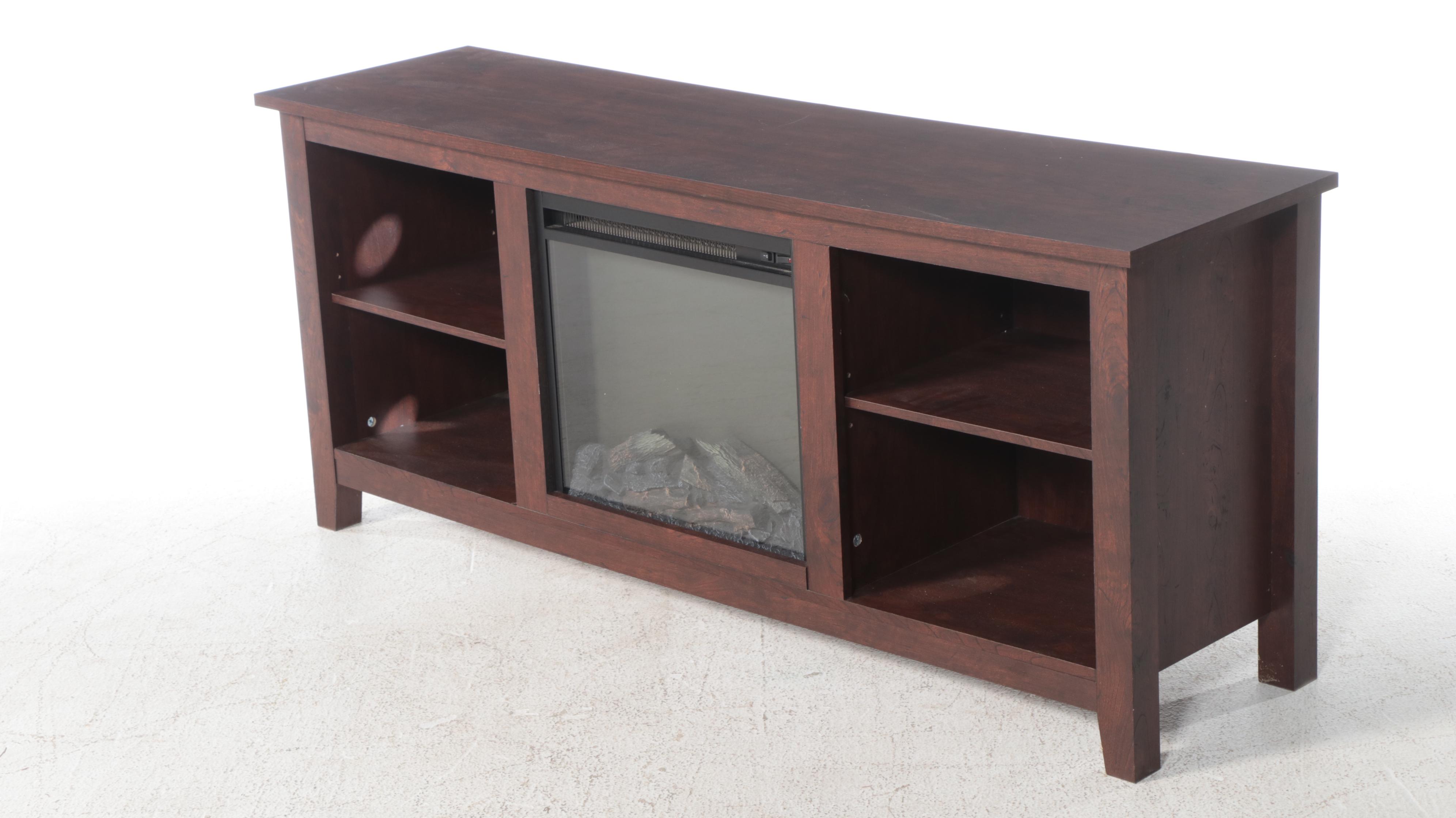 Walker Edison Furniture Co. Flat Panel TV Stand with Electric Fireplace