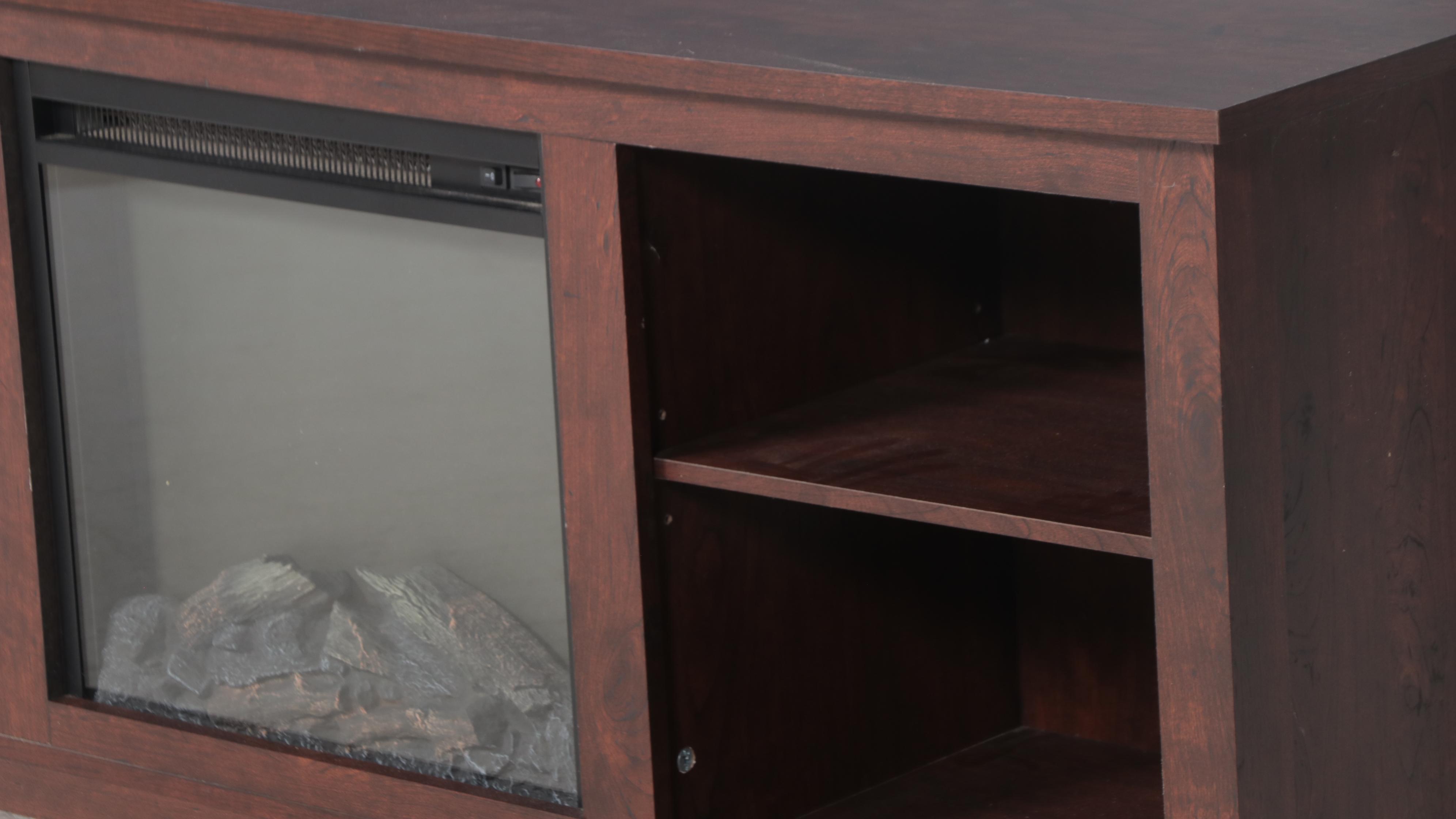 Walker Edison Furniture Co. Flat Panel TV Stand with Electric Fireplace