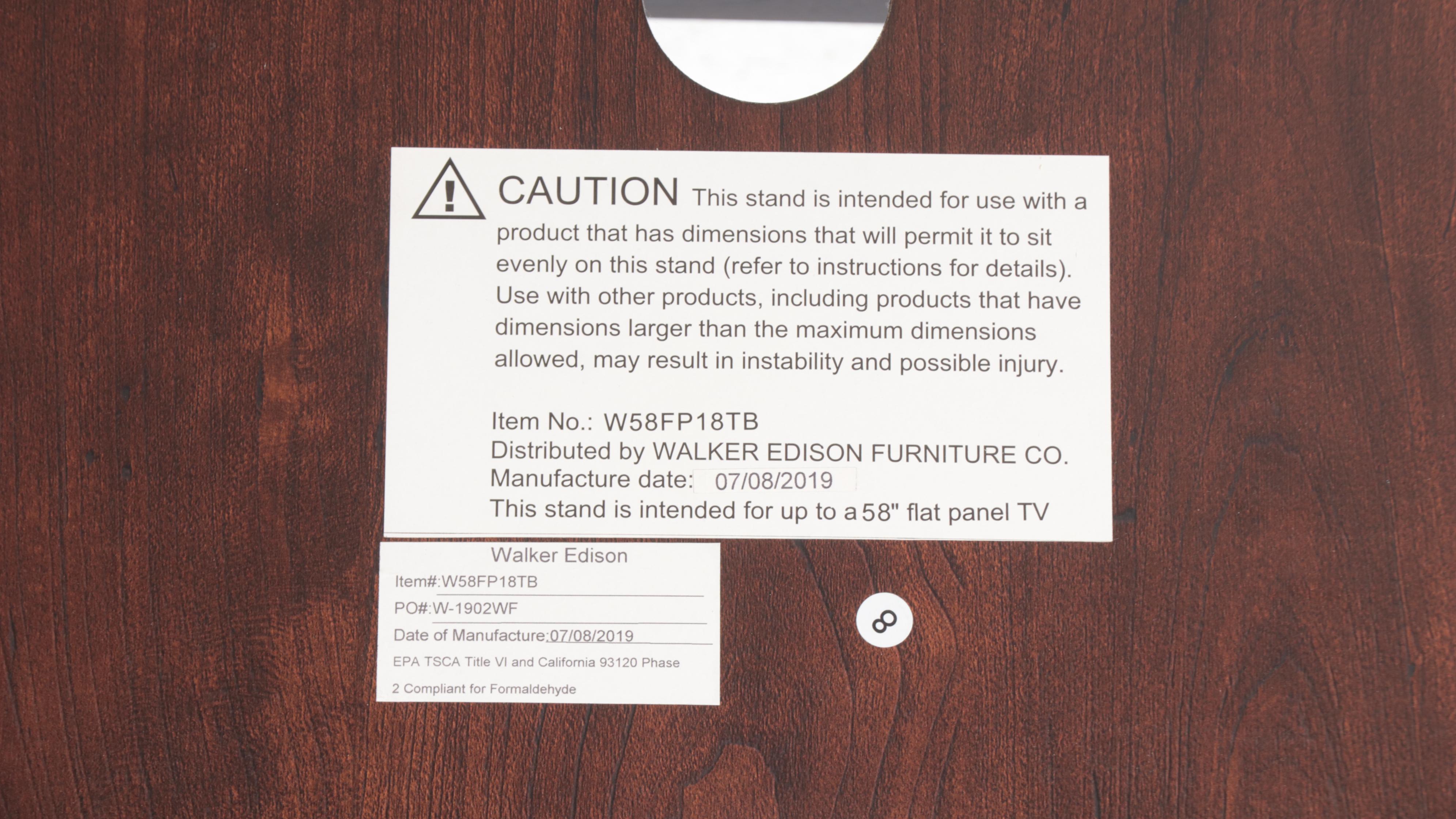 Walker Edison Furniture Co. Flat Panel TV Stand with Electric Fireplace