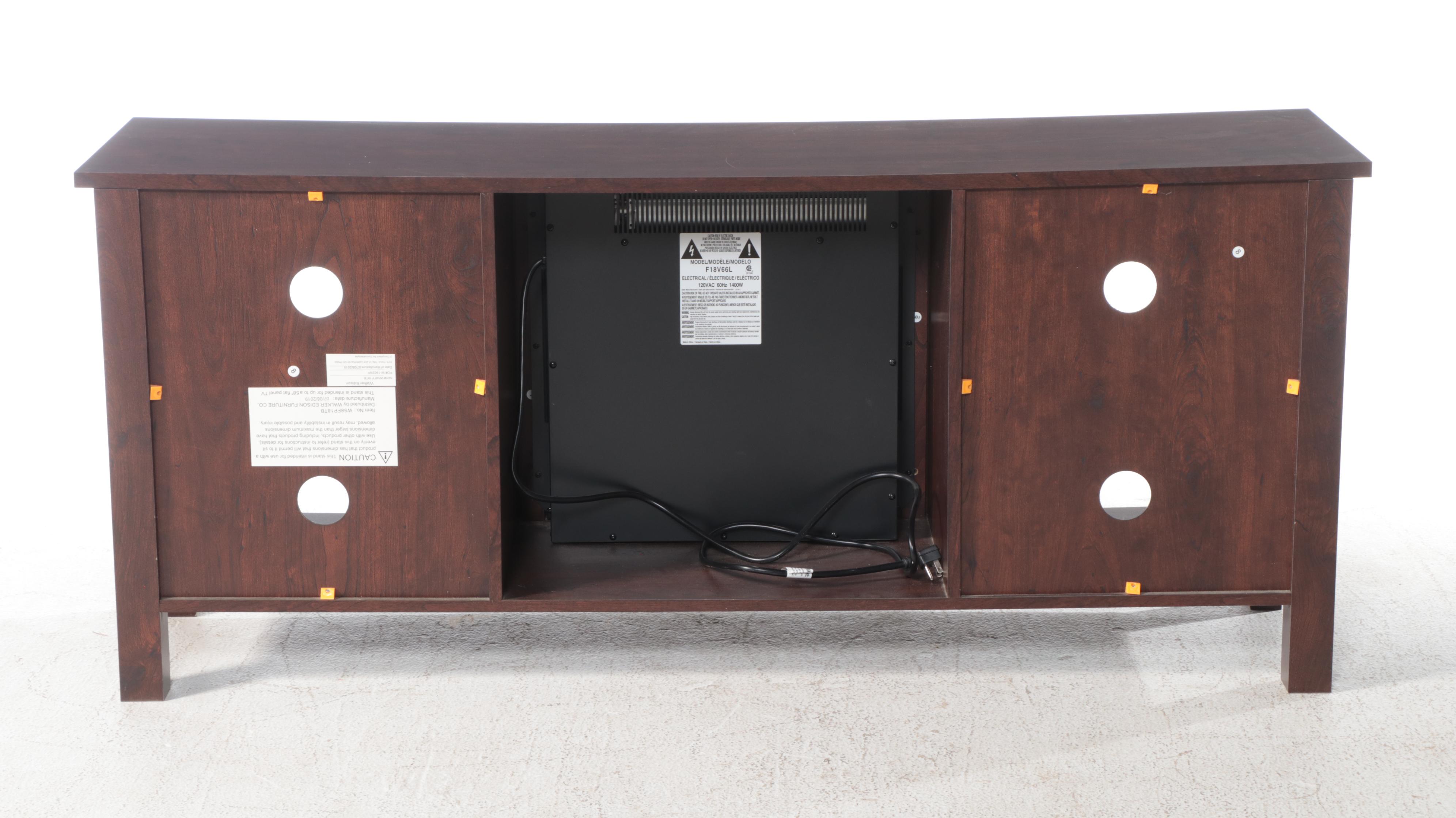 Walker Edison Furniture Co. Flat Panel TV Stand with Electric Fireplace