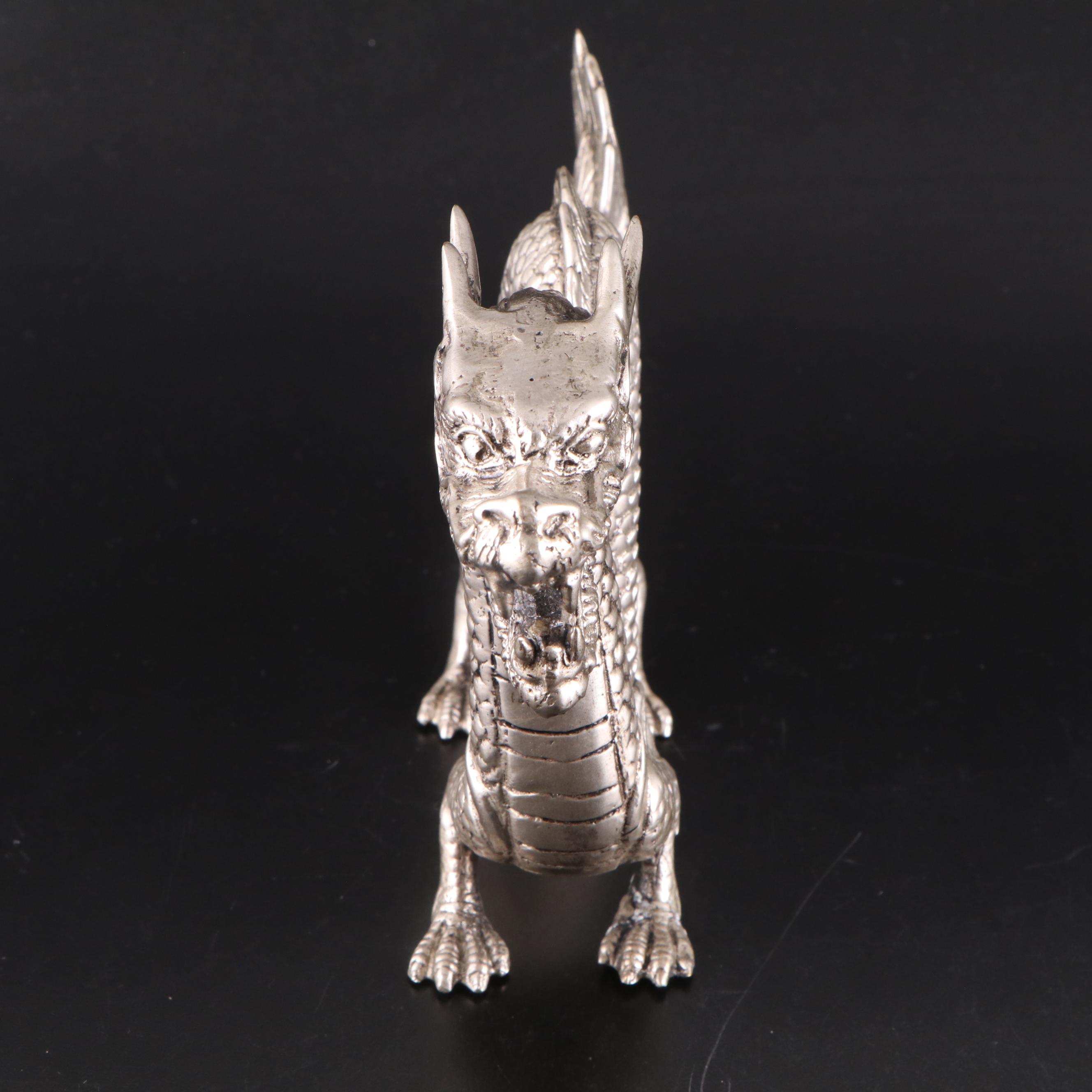 Chinese Cast Metal Dragon Figurine