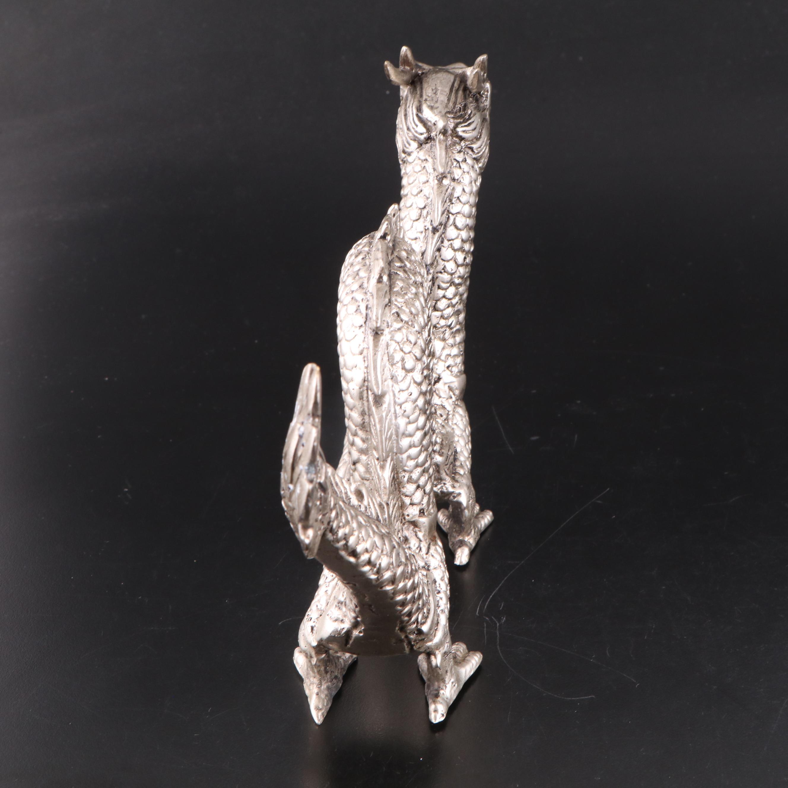 Chinese Cast Metal Dragon Figurine
