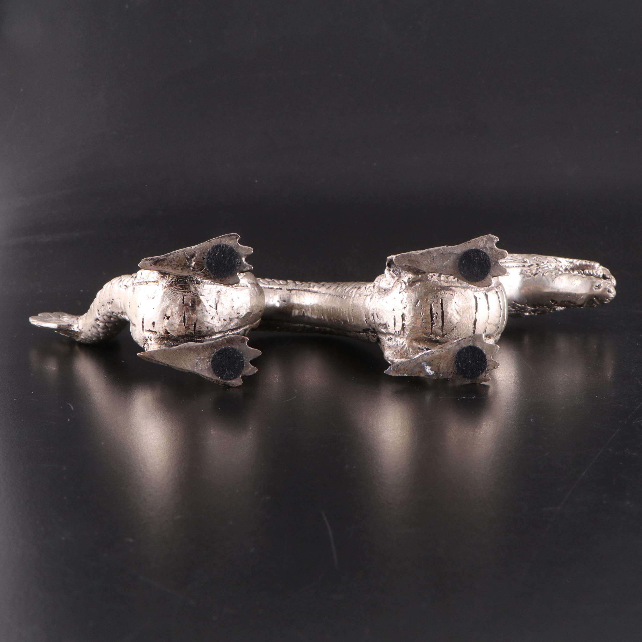 Chinese Cast Metal Dragon Figurine