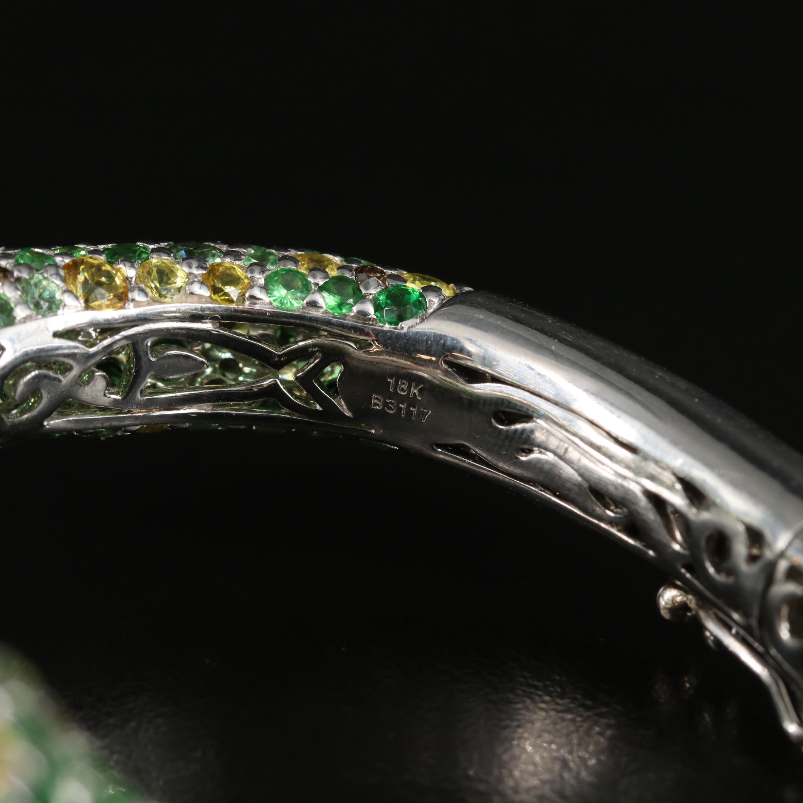 John Hardy 18K "Cinta" Gemstone Kick Cuff Bracelet with Diamonds