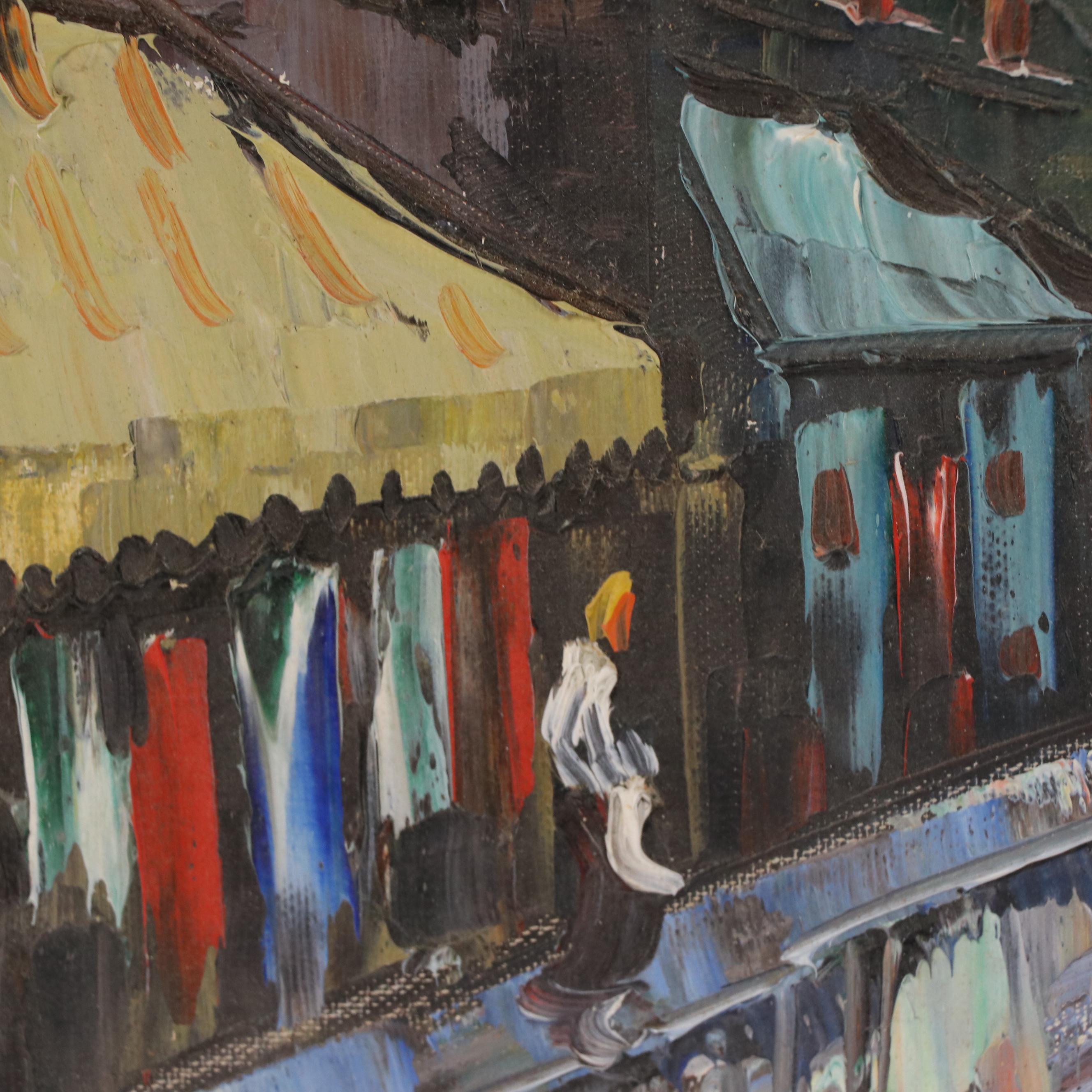 Gay Candelis European Street Scene Oil Painting