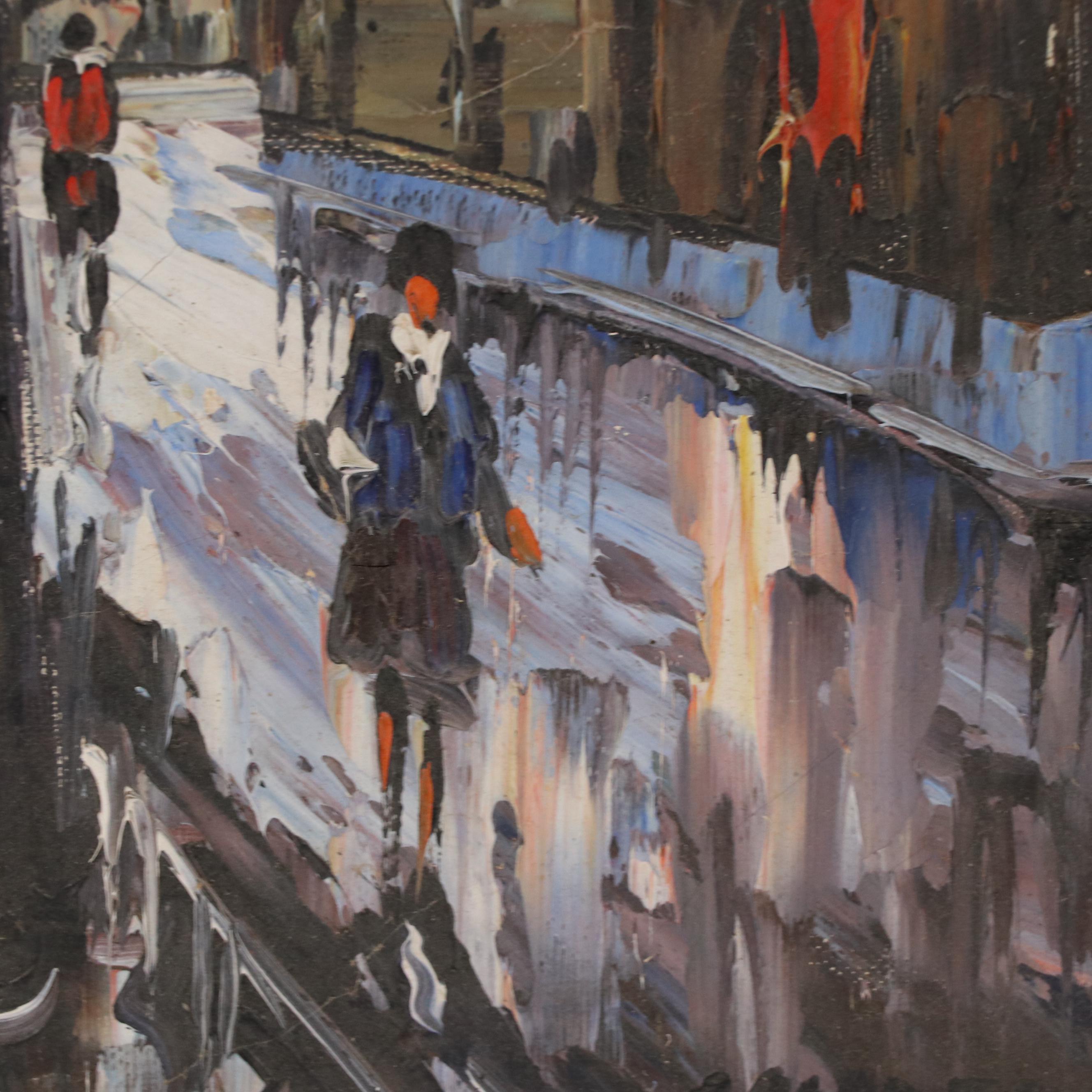 Gay Candelis European Street Scene Oil Painting