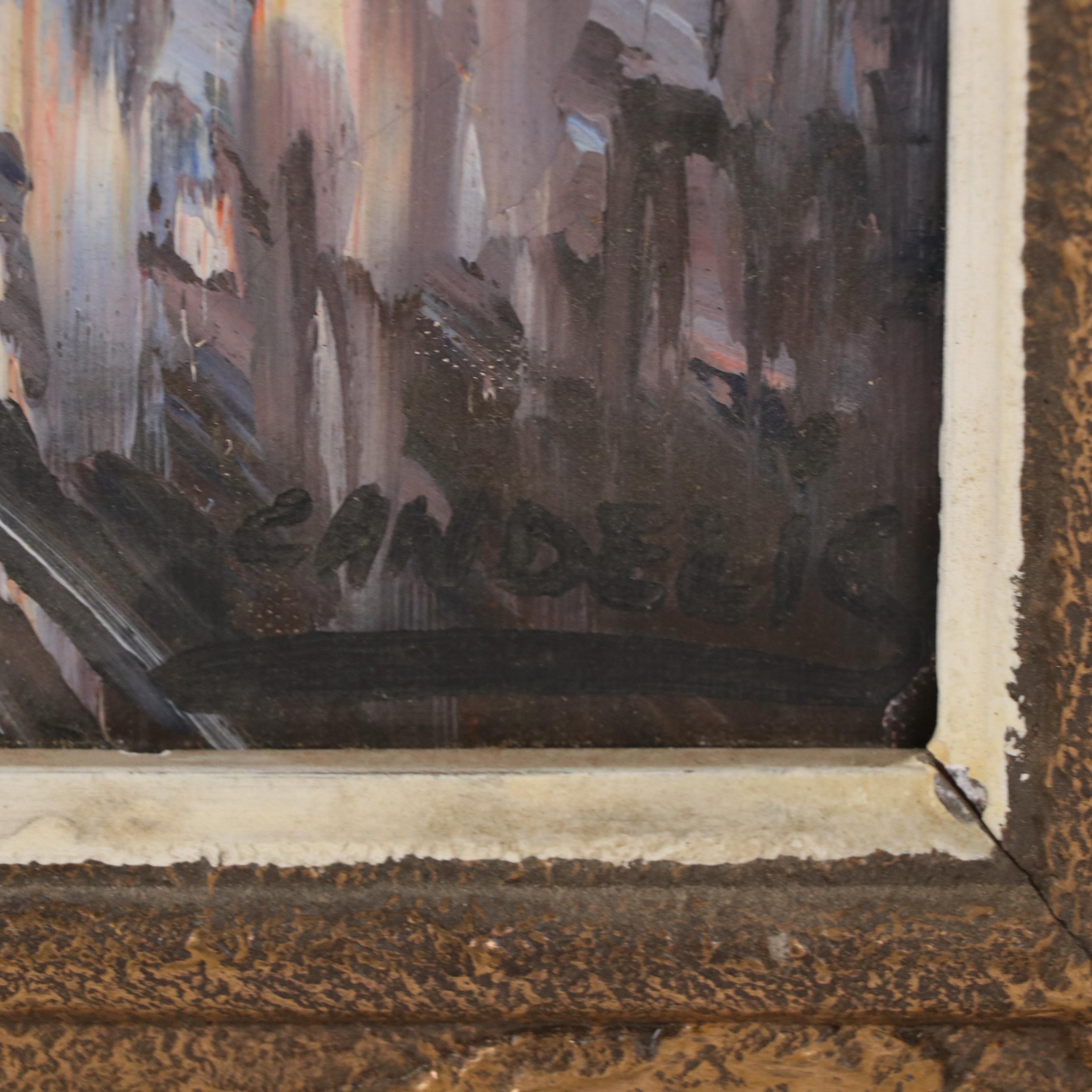 Gay Candelis European Street Scene Oil Painting