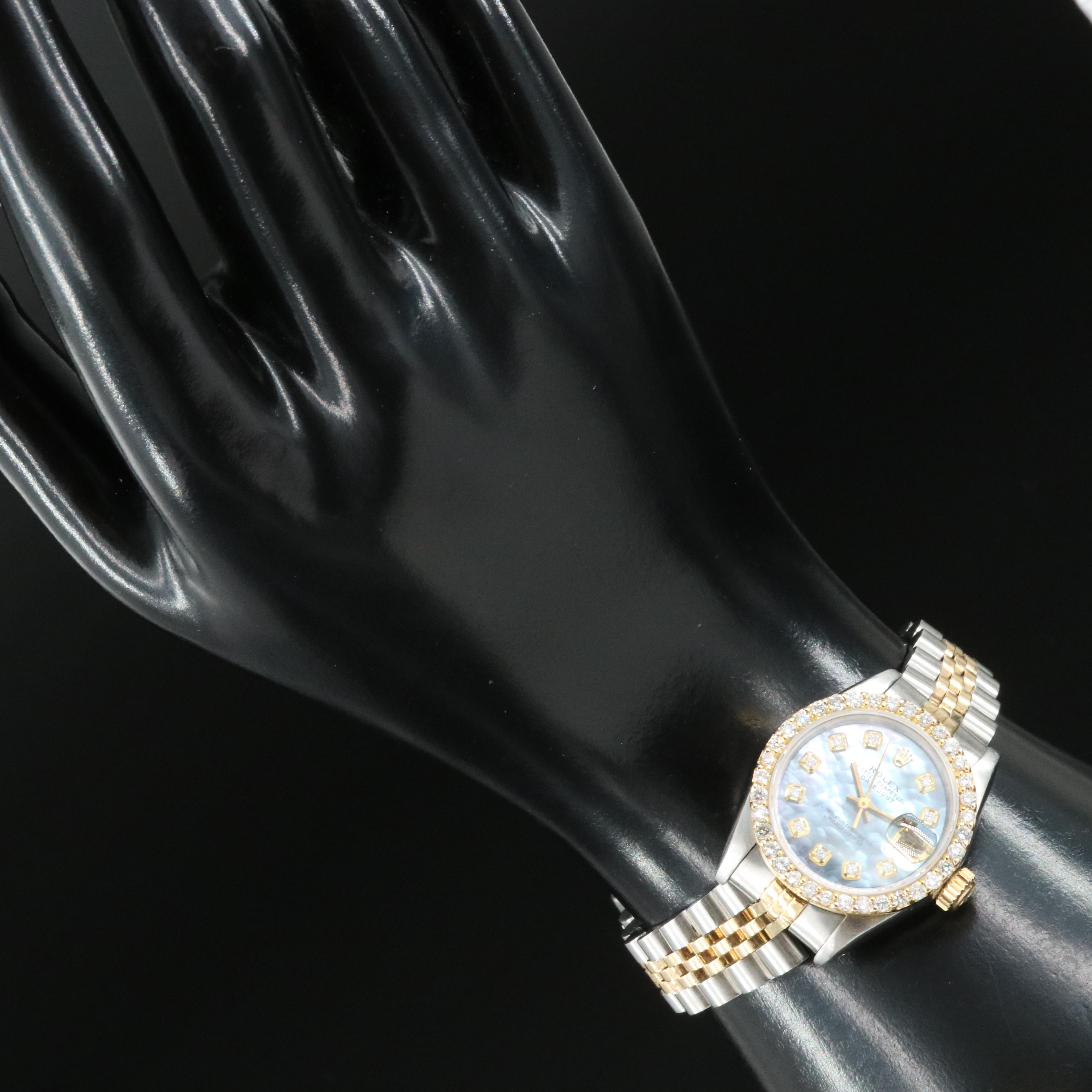 1984 Rolex Custom Diamond Dial and Bezel Datejust Watch
