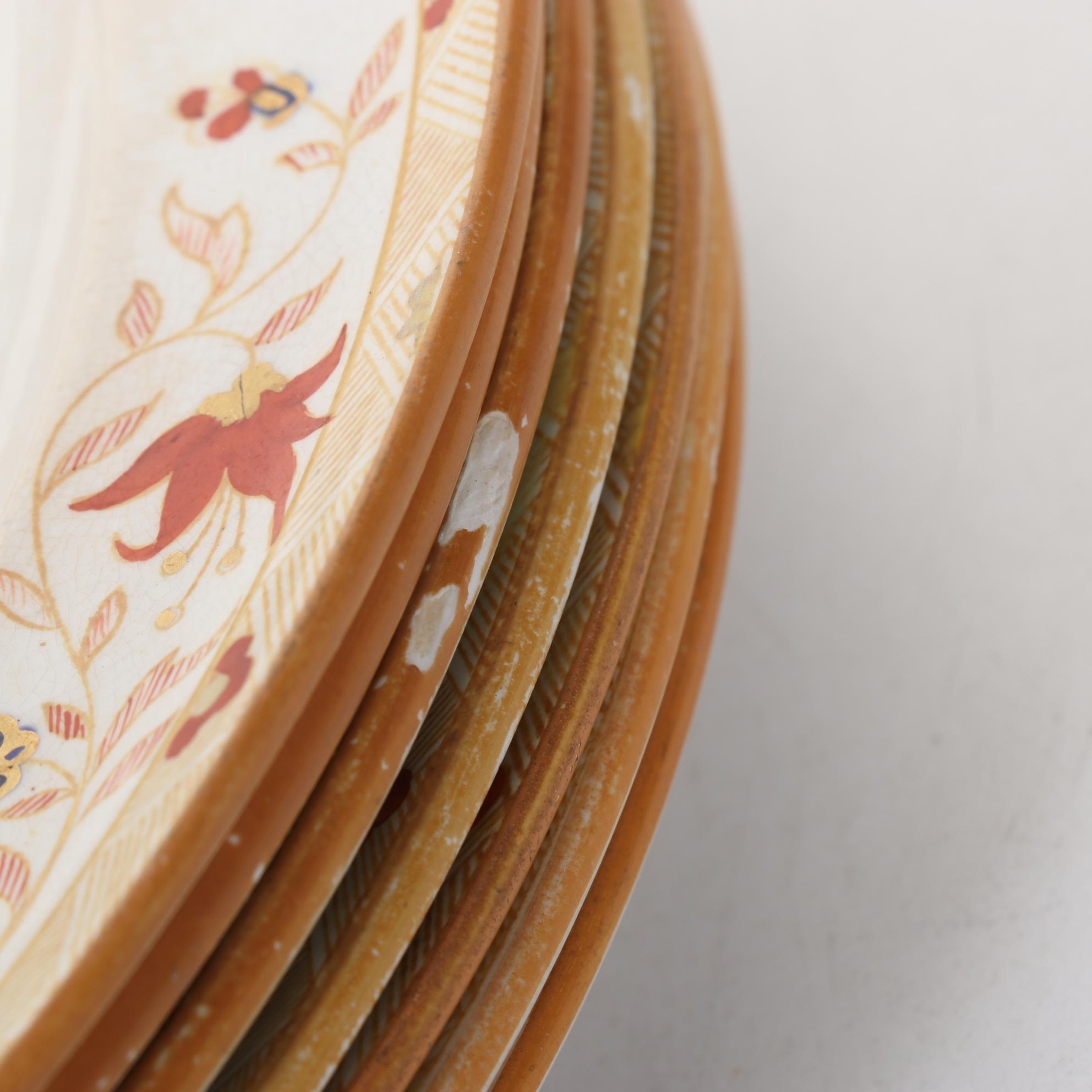 Antique Wedgwood "Japan" Collection, Platter, Plates & Deep Plates With Goblets