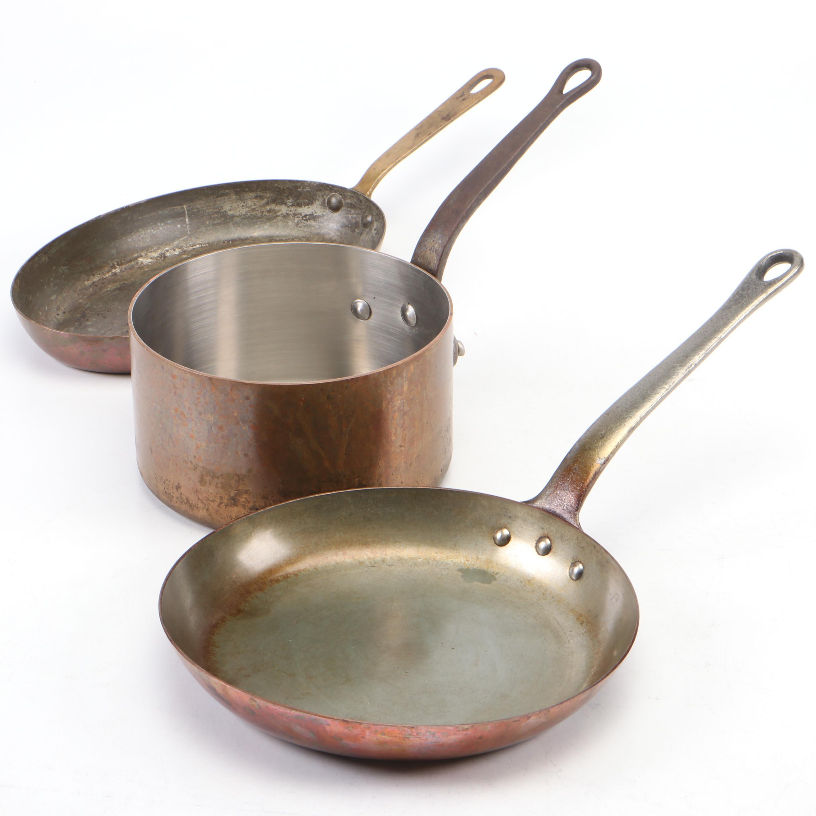 Chomette Favor and Other French Copper Pans and Pot EBTH