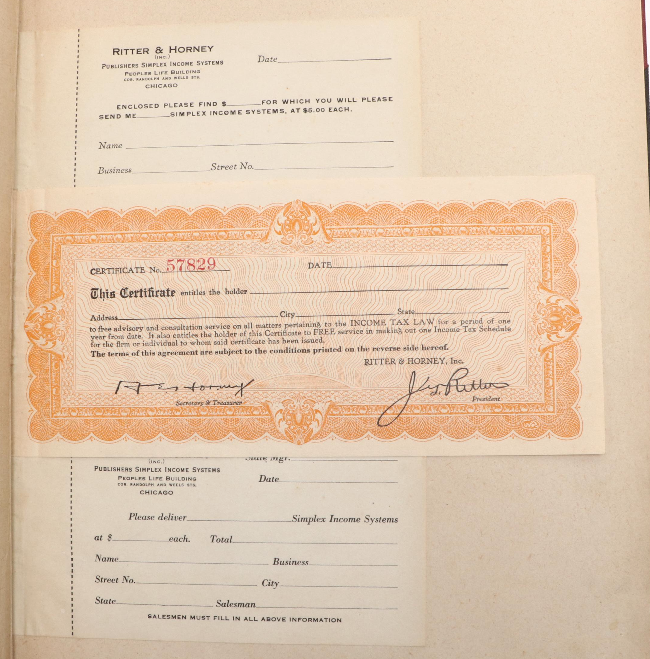 French "Semons de M. Massillon" with Odd Fellows Certificate Book and More
