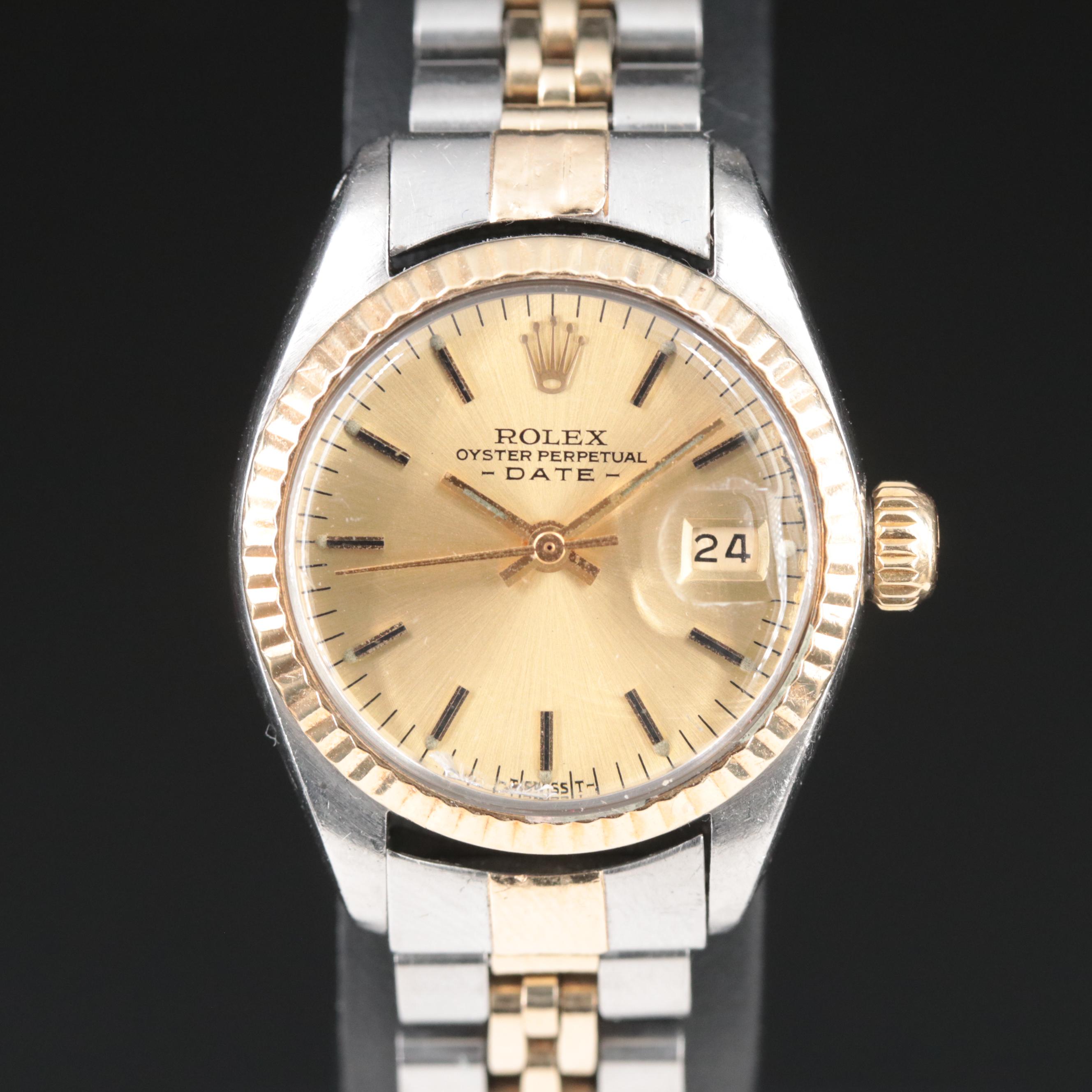 1977 Rolex Oyster Perpetual Two-Tone Date Watch