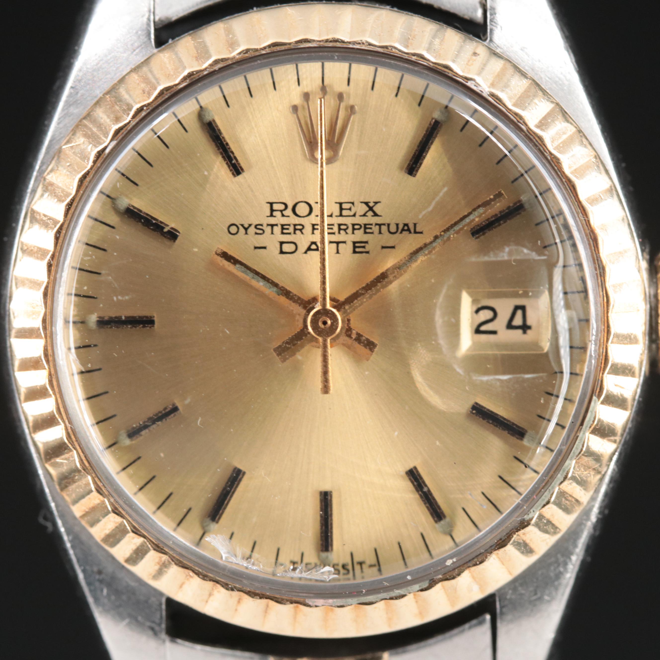 1977 Rolex Oyster Perpetual Two-Tone Date Watch