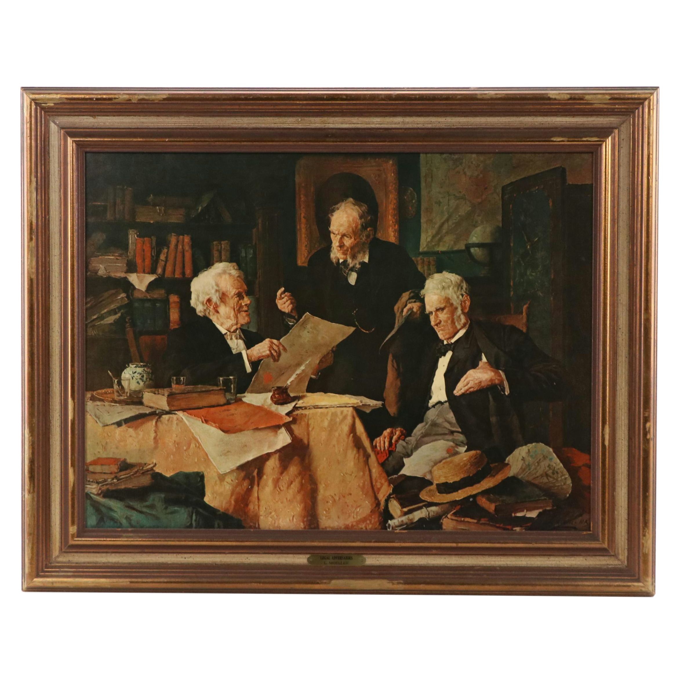 Photomechanical Reproduction After Louis Charles Moeller "Legal Adversaries"