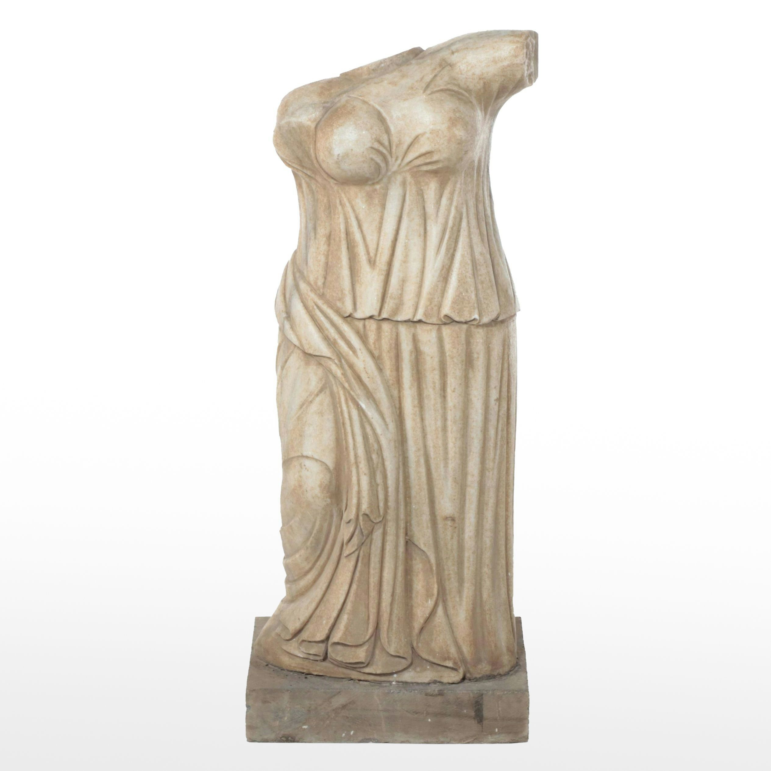 Carved Stone Classical Style Female Form Sculpture
