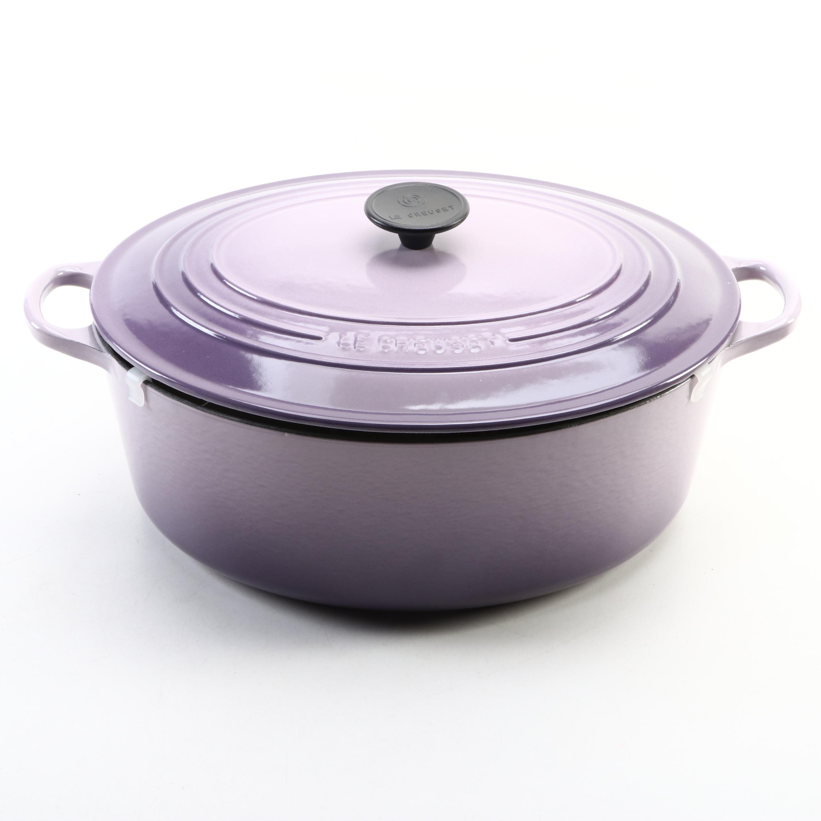 Le Creuset 33 (8qt) Blue Bell Purple Enameled Cast Iron Oval Casserole