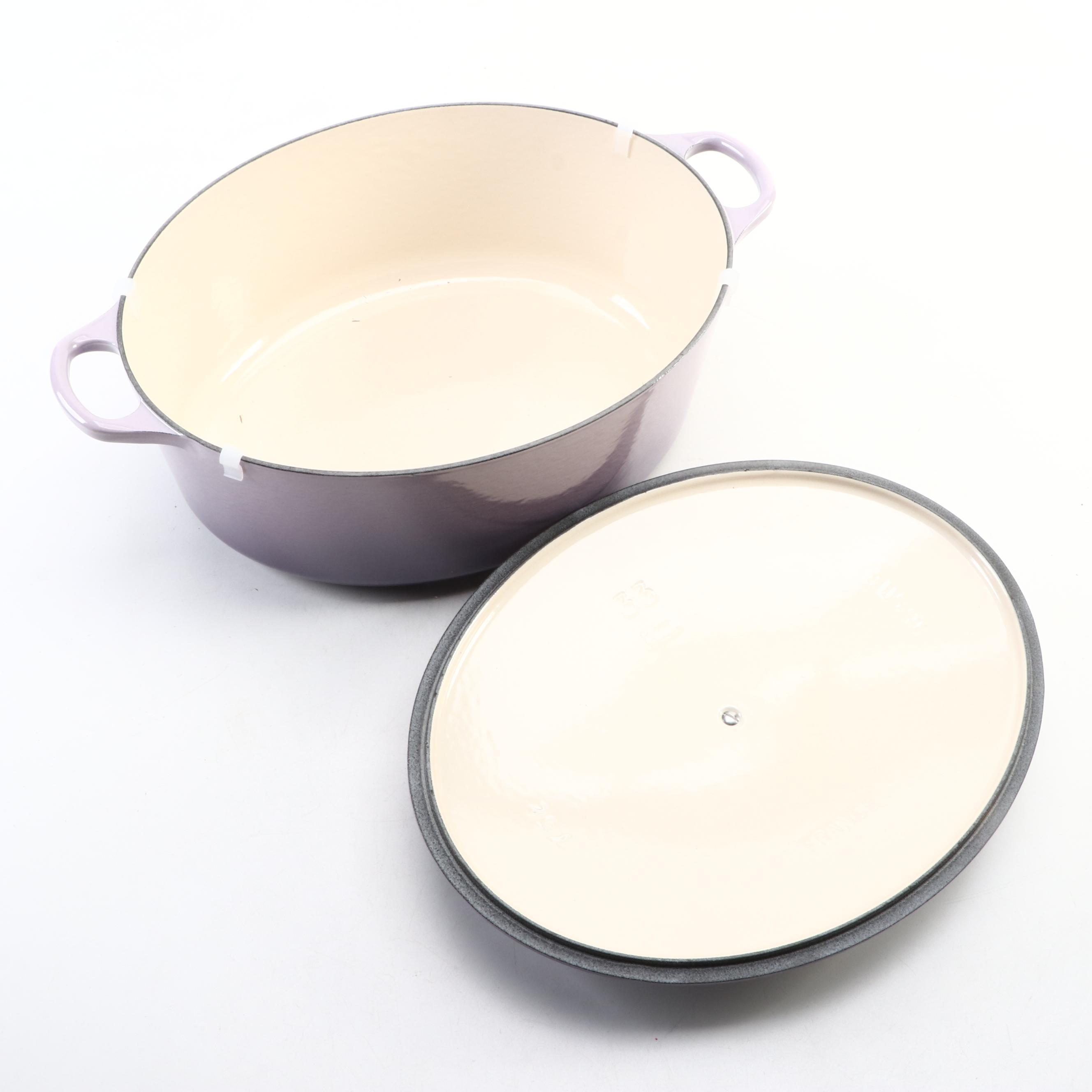 Le Creuset 33 (8qt) Blue Bell Purple Enameled Cast Iron Oval Casserole
