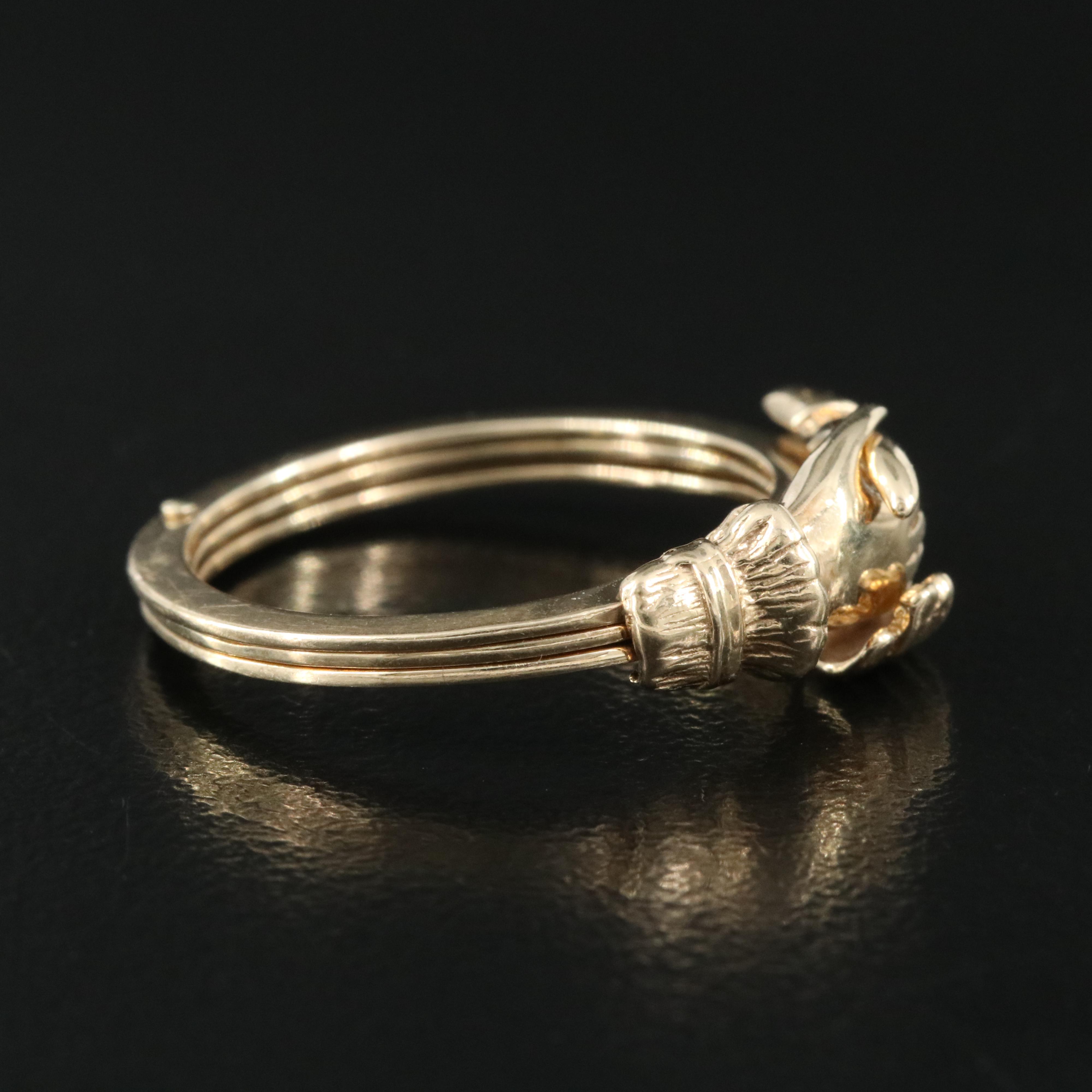 Vintage 10K Gimmel Ring