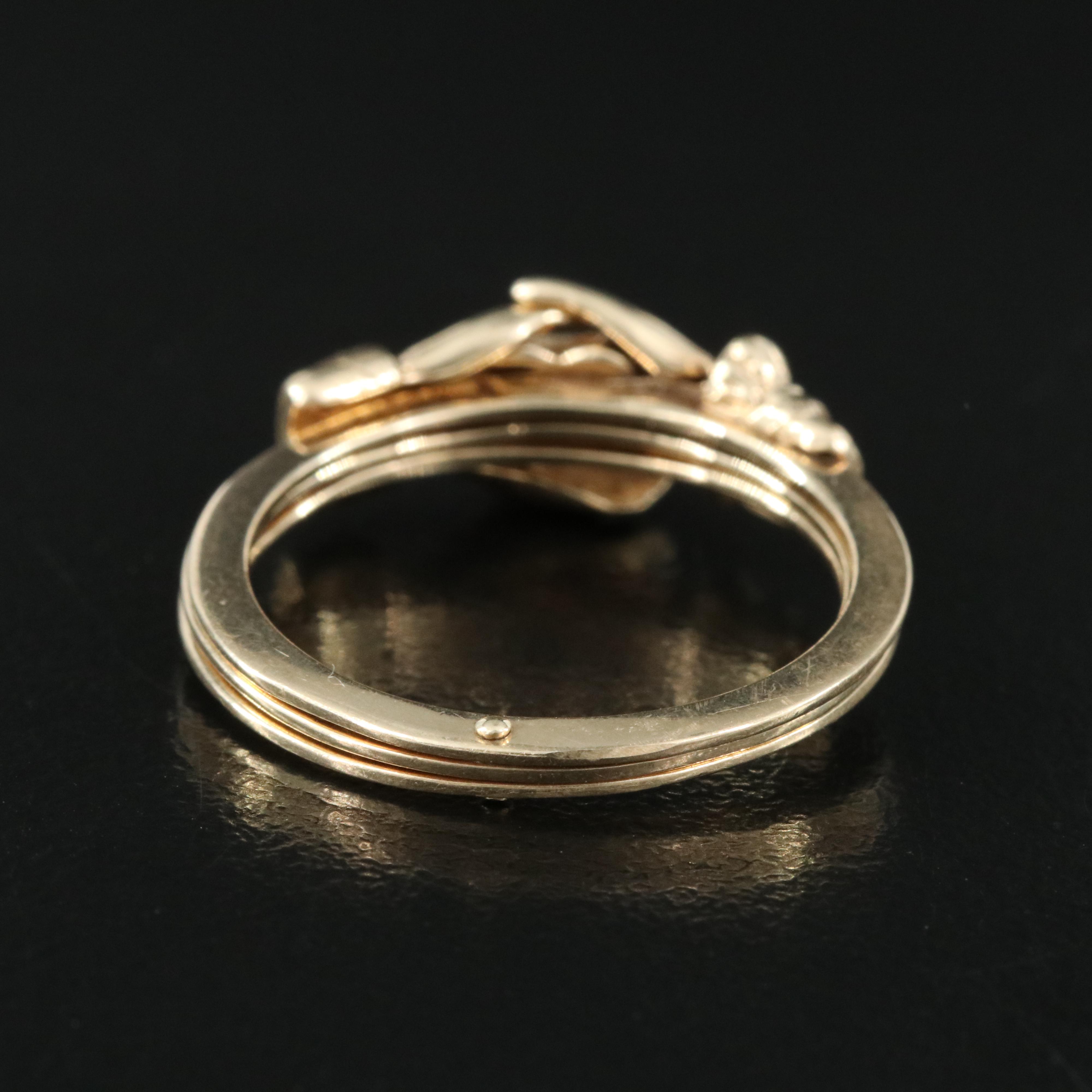 Vintage 10K Gimmel Ring