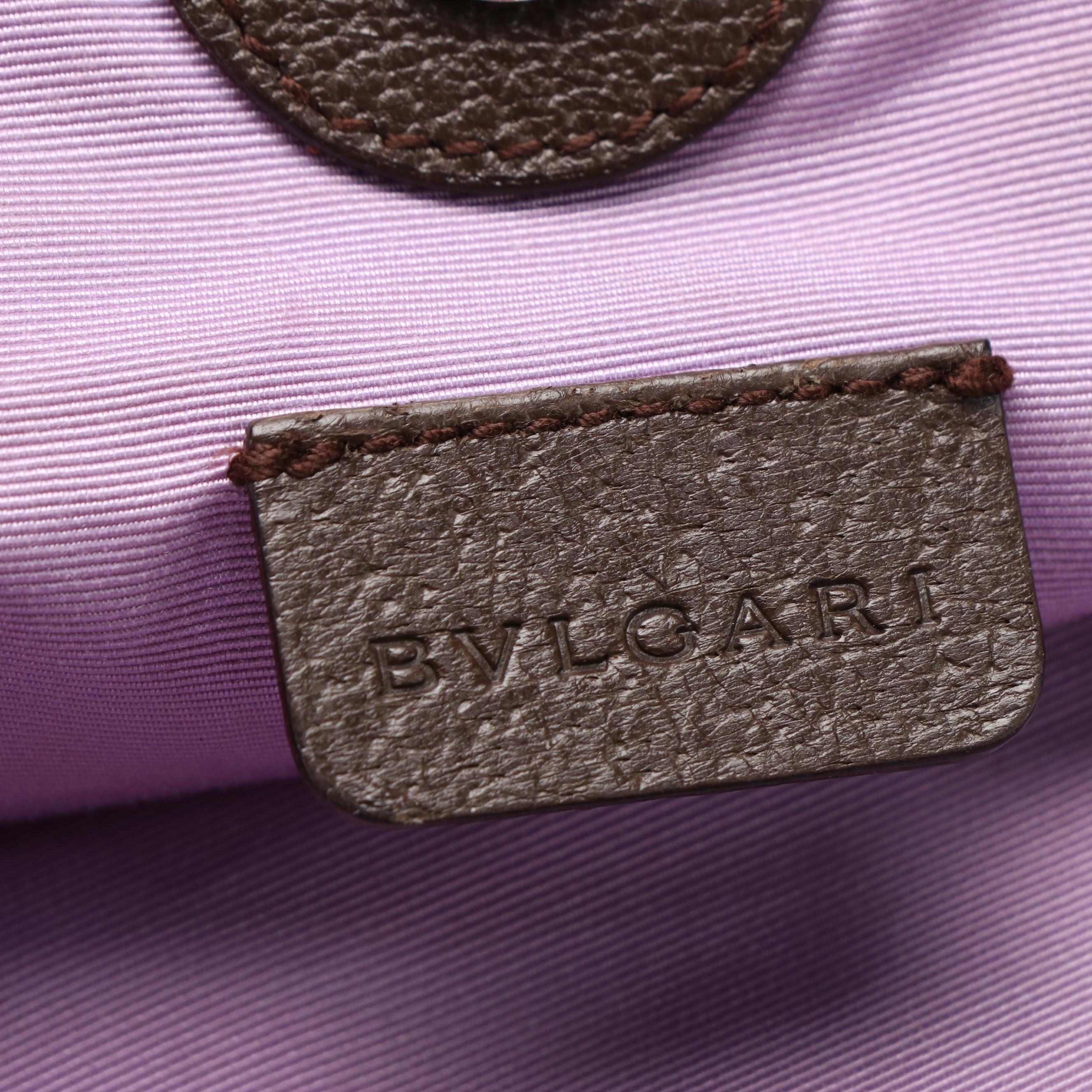 BVLGARI Logomania Tote Bag in Beige Canvas