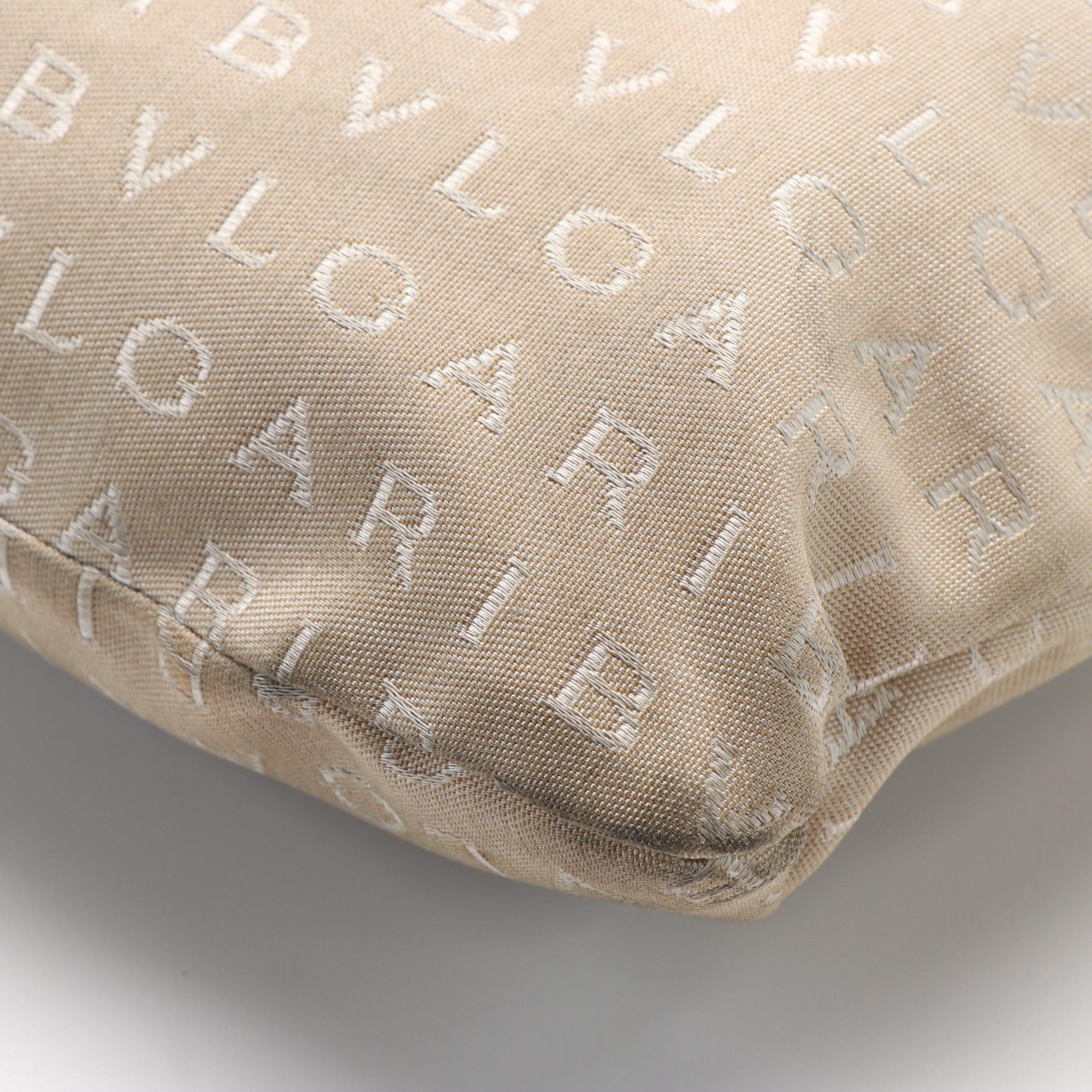 BVLGARI Logomania Tote Bag in Beige Canvas