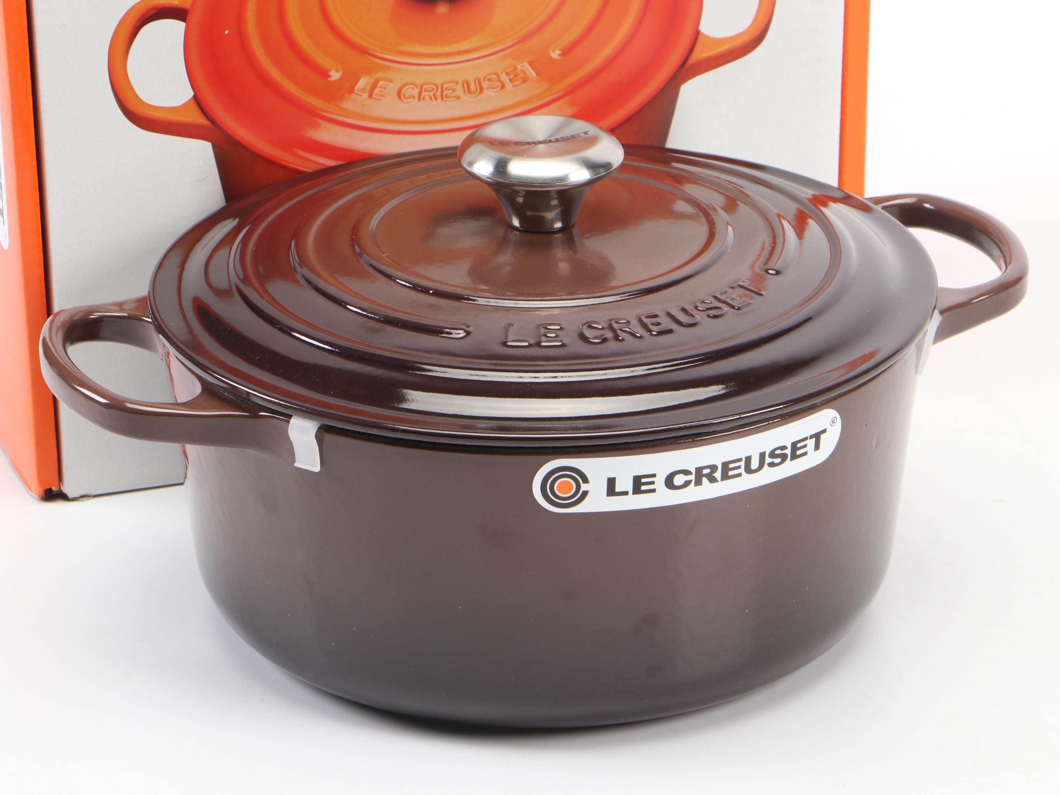 Le Creuset 26 (5.5 qt) Ganache Enameled Cast Iron Signature Round Casserole