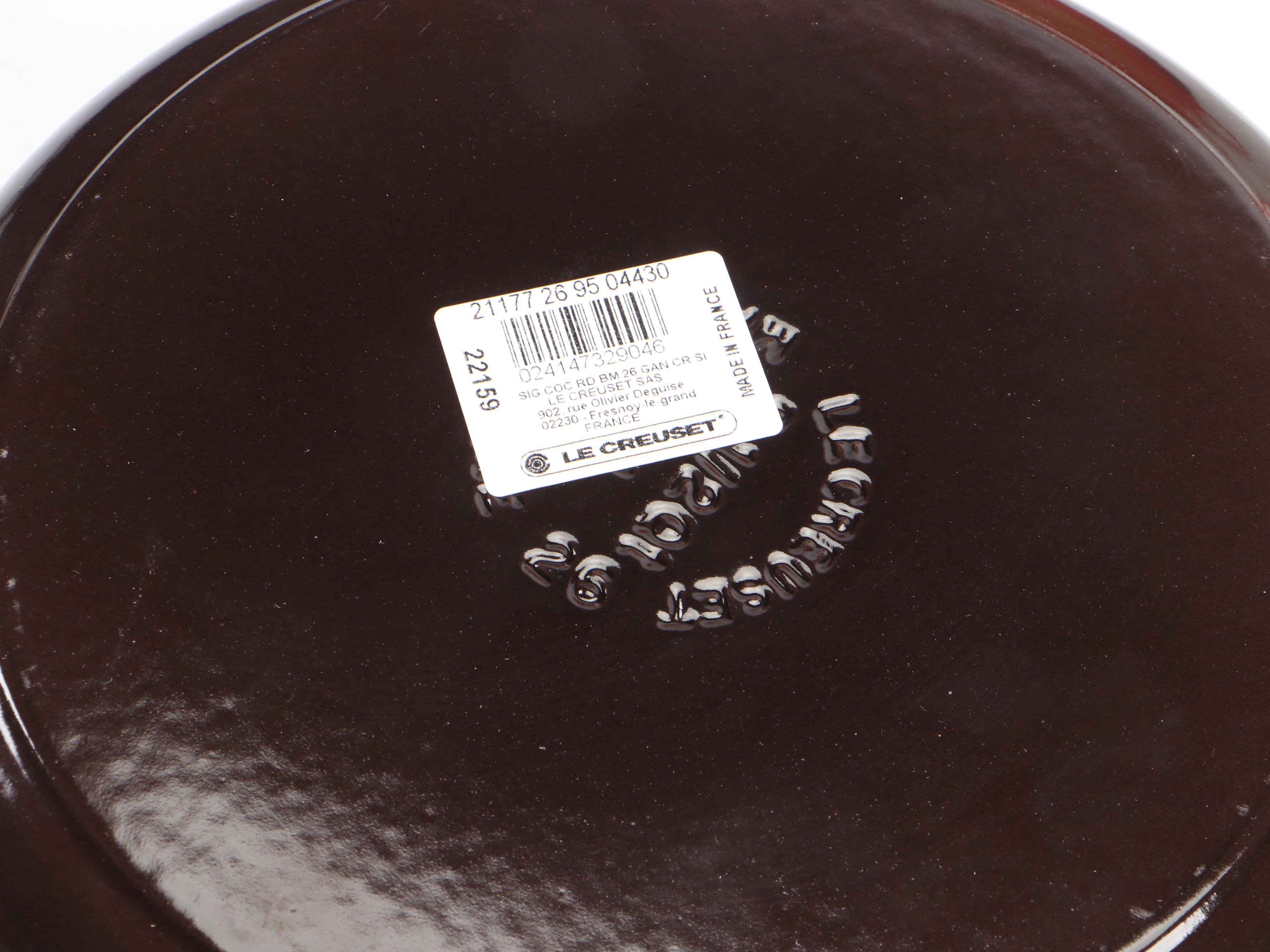 Le Creuset 26 (5.5 qt) Ganache Enameled Cast Iron Signature Round Casserole