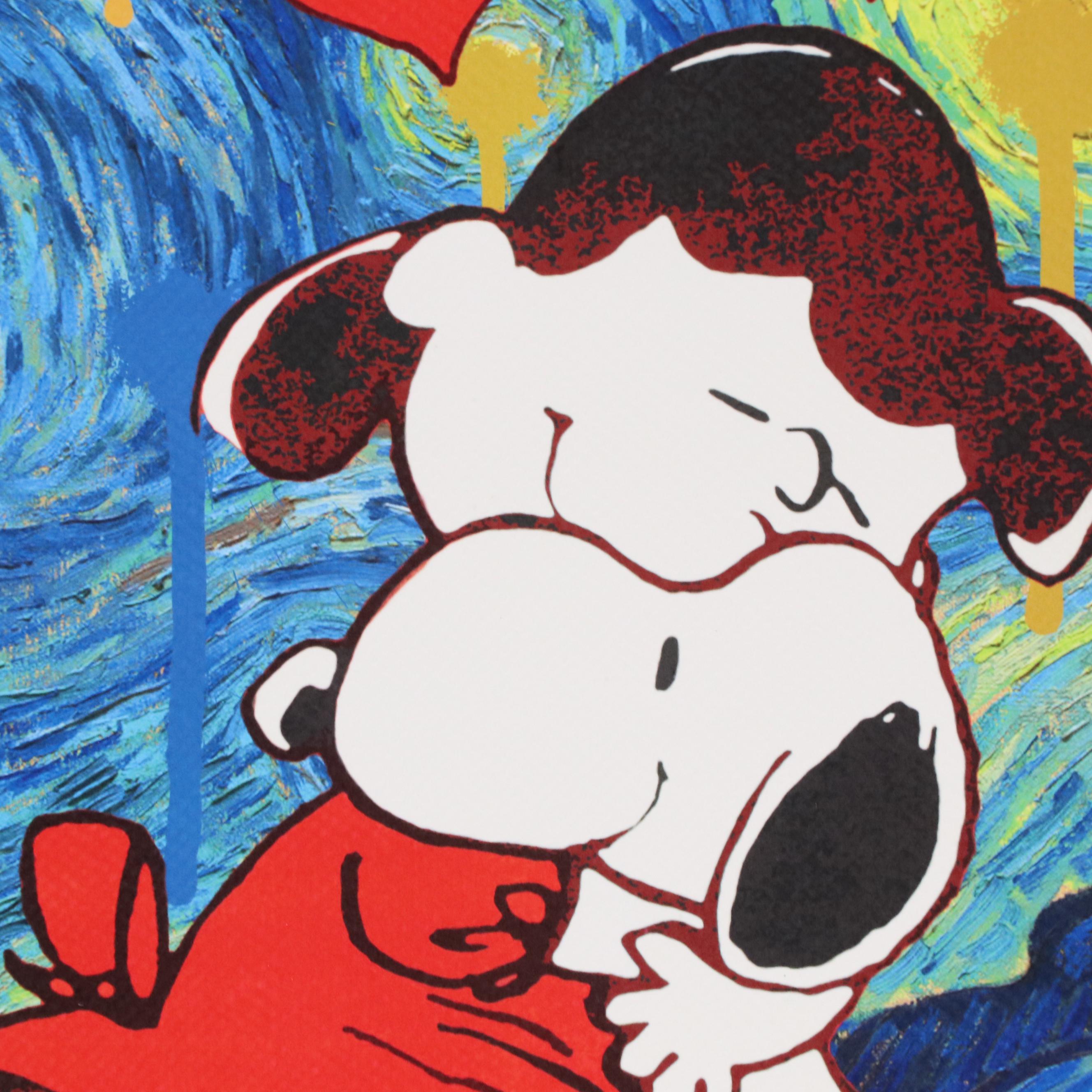 Death NYC Pop Art Digital Print Featuring Snoopy x Van Gogh, 21st Century