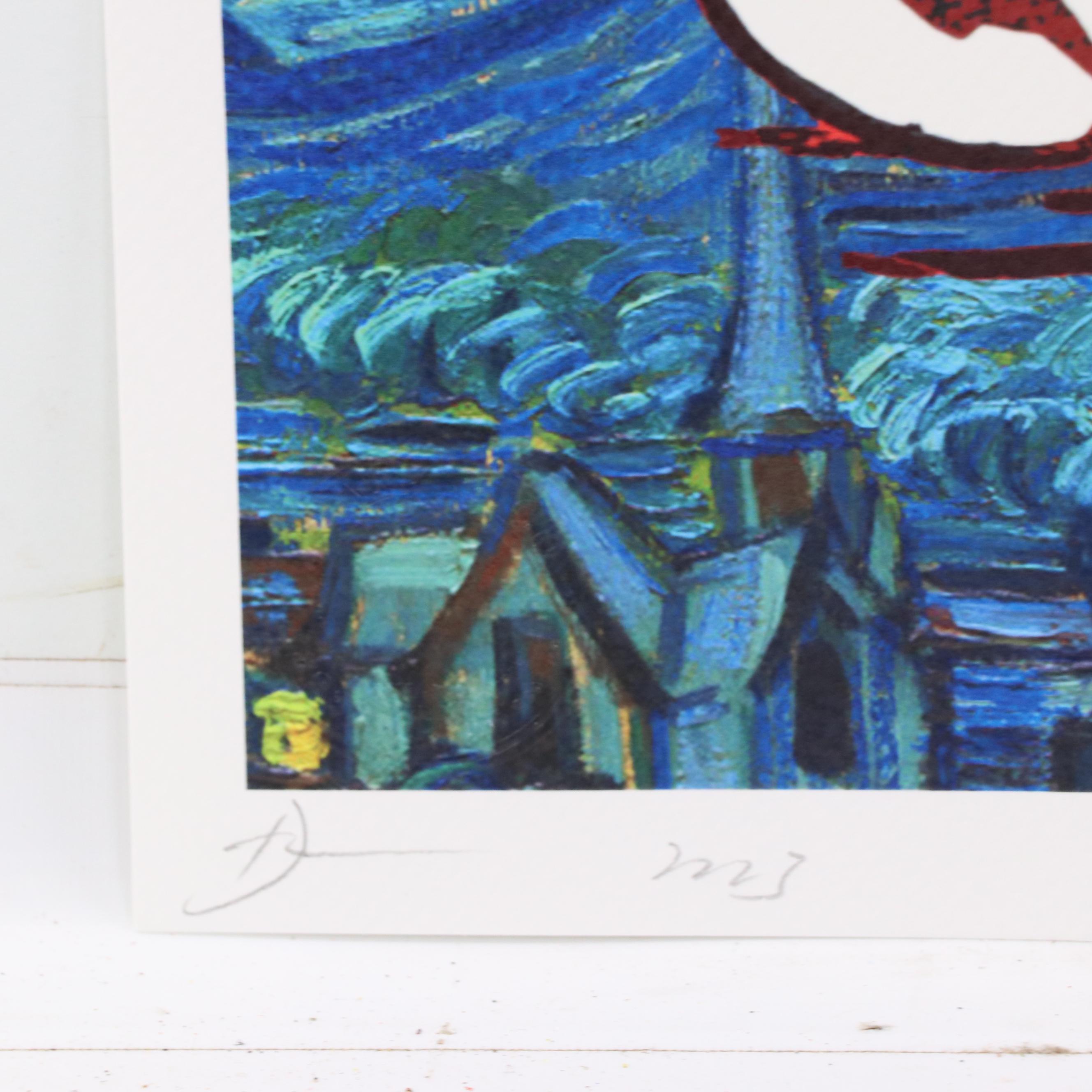 Death NYC Pop Art Digital Print Featuring Snoopy x Van Gogh, 21st Century